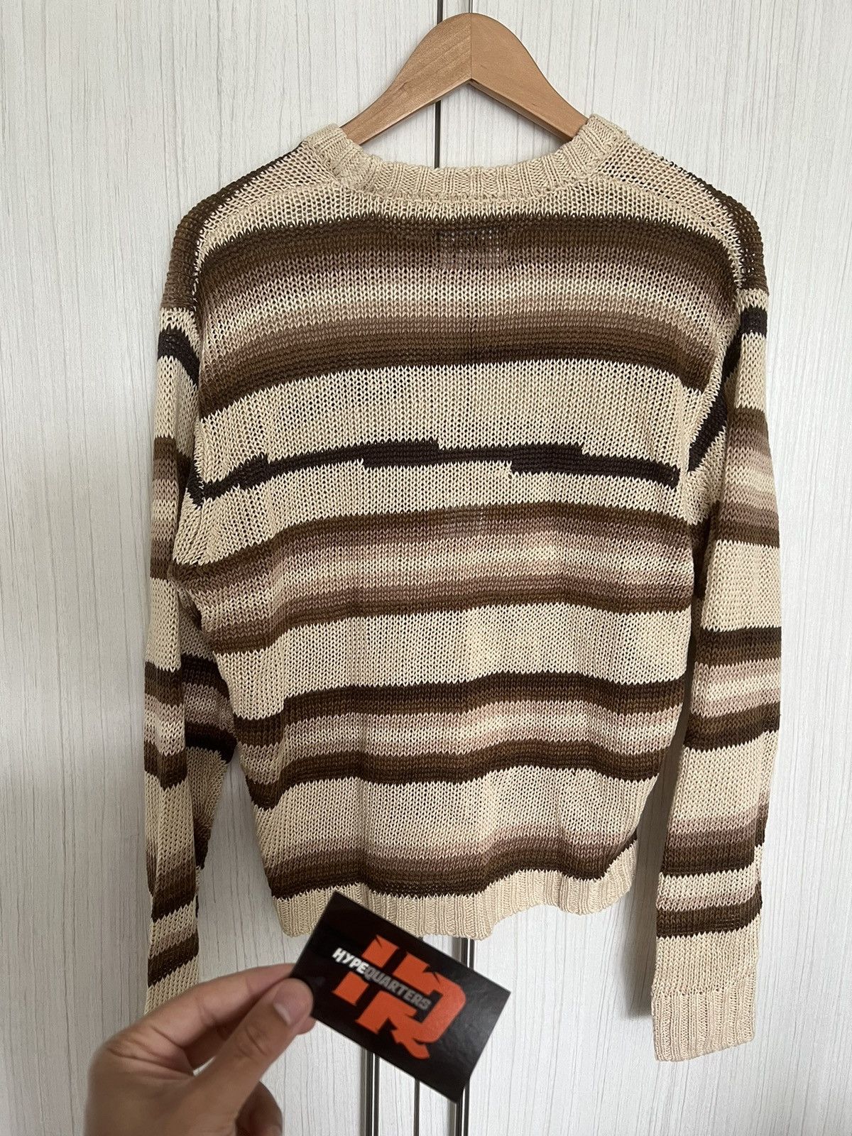 トップス STUSSY TONAL STRIPE LINEN SWEATER Stussy Stussy Tonal Stripe Linen Sweater “Natural | Grailed