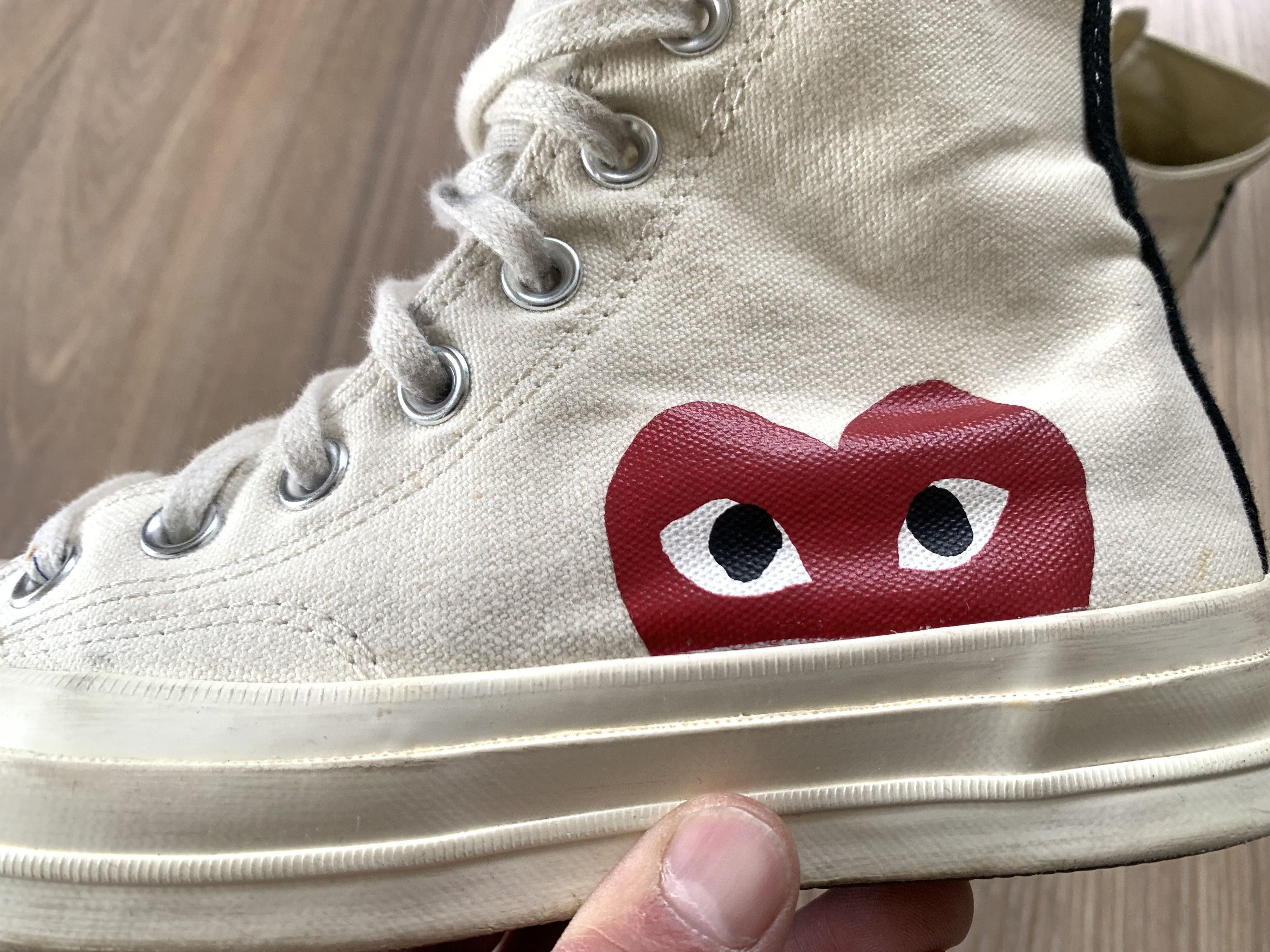Comme des Garcons PLAY × Converse Converse x Comme Des Garcons Play High Top Unisex Sneakers Size US 6.5 / IT 36.5 - 4 Thumbnail