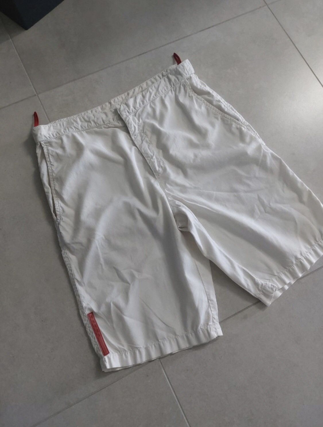 Vintage Prada Red Tab Shorts 46 Size