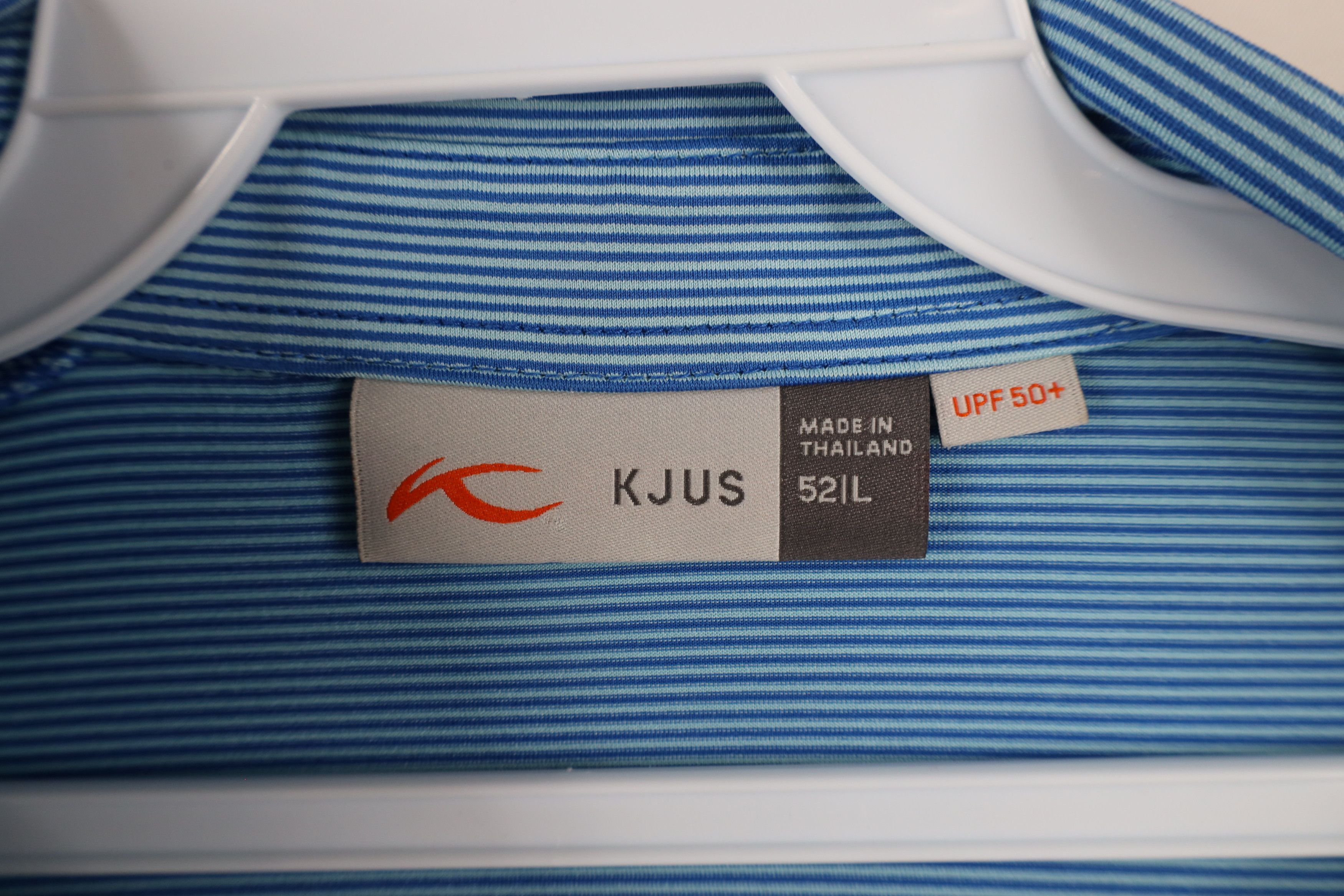 KJUS × Vintage Kjus Striped Short Sleeve Collared Golf Polo Shirt Blue Size US L / EU 52-54 / 3 - 7 Thumbnail