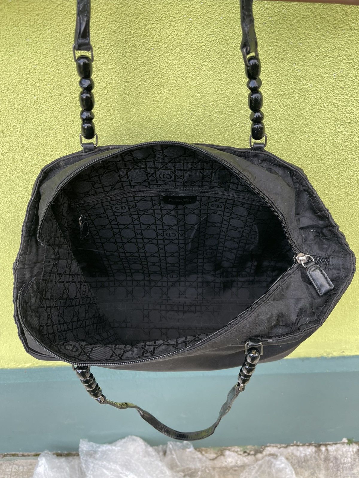 Christian Dior Monsieur × Dior OFFER❌❌CHRISTIAN DIOR Maris Pearl Nylon Tote Bag Size ONE SIZE - 14 Thumbnail