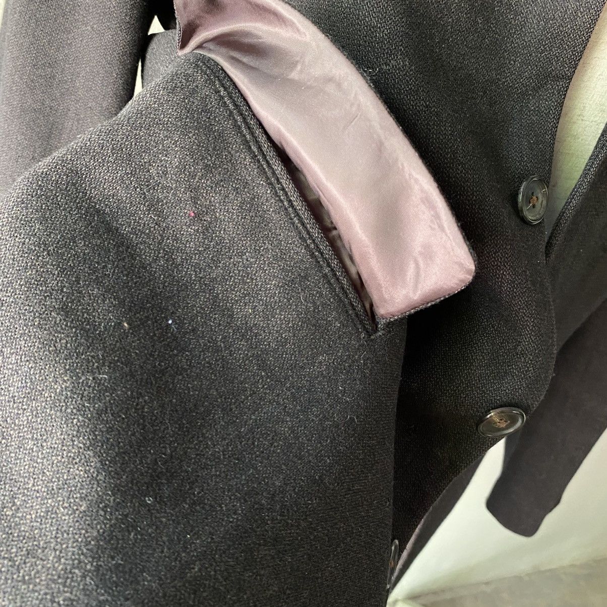 Y's × Yohji Yamamoto Y's for men YOHJI YAMAMOTO Dark Grey Wool Blazer Size 40R - 10 Thumbnail