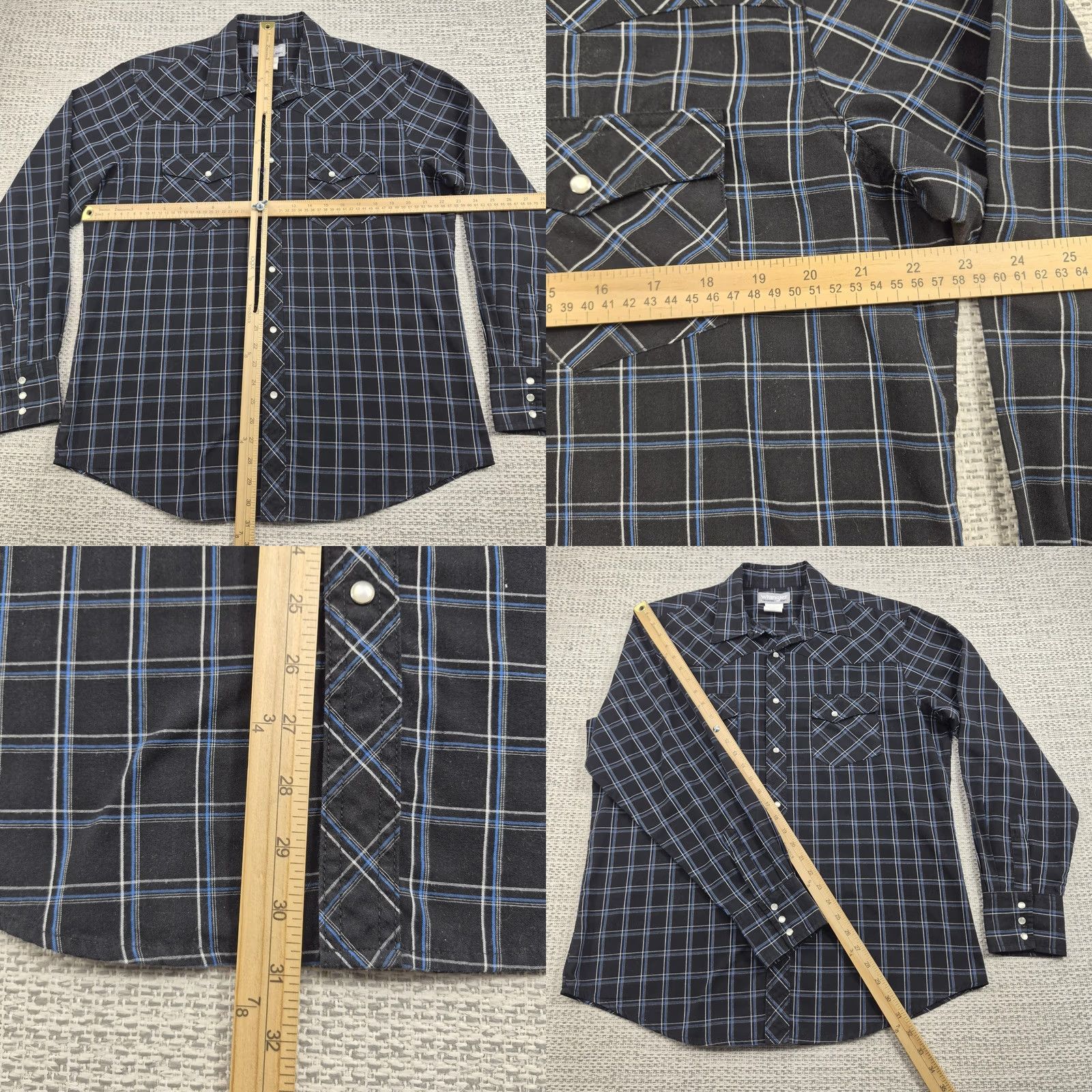 Wrangler Wrangler Wrancher Snap Shirt Mens Large Plaid Long Sleeve Western Cowboy Rodeo Shirt Size US L / EU 52-54 / 3 - 8 Thumbnail