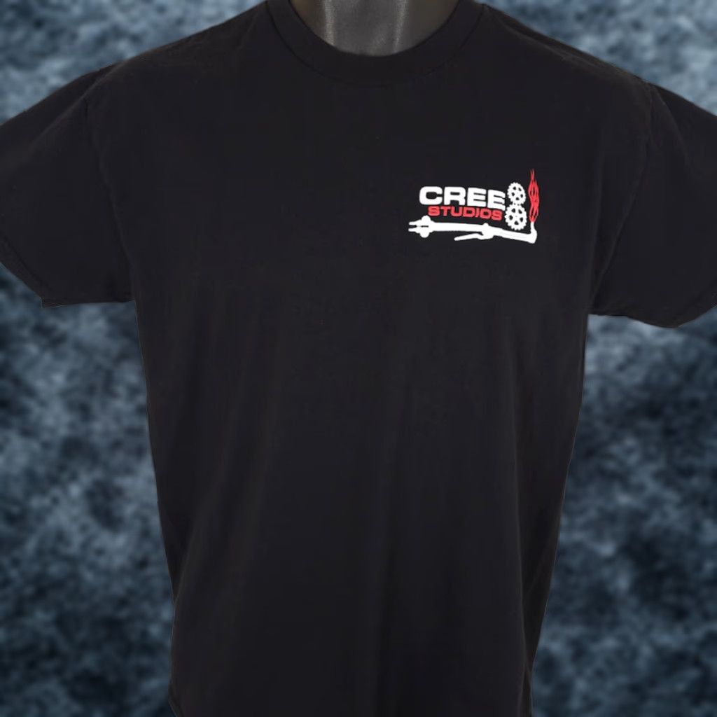 Gildan CREE8 Studios T Shirt Mens Black Size M Crew Neck Short Sleeve Fabrication & Design SFX TV Movies Pyro Gildan Cotton Vintage No Men Regular Size US M / EU 48-50 / 2 - 1 Thumbnail