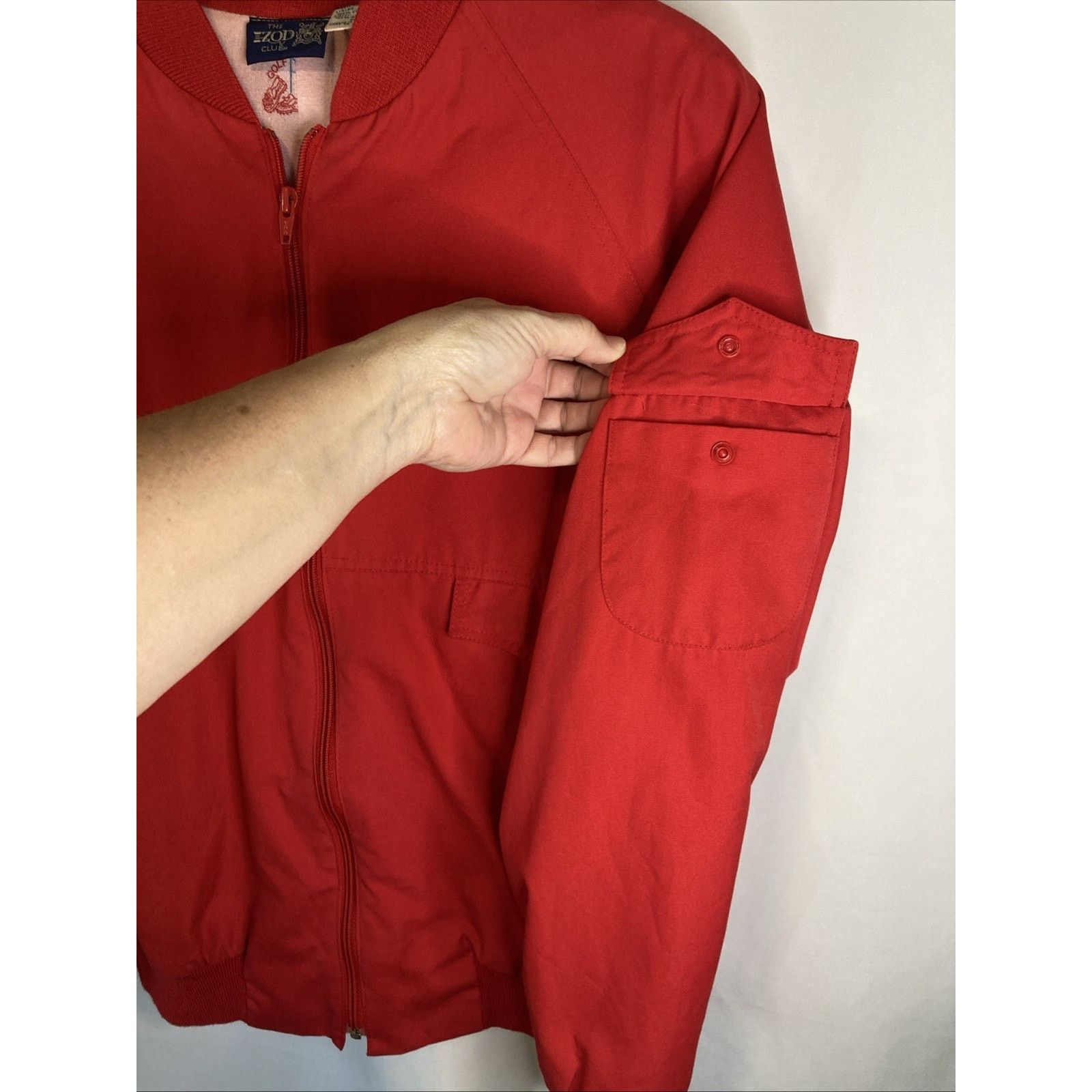 Izod VTG Izod Club Jacket Mens M Red Zip Golf Lined Bomber 80s Size US M / EU 48-50 / 2 - 4 Thumbnail
