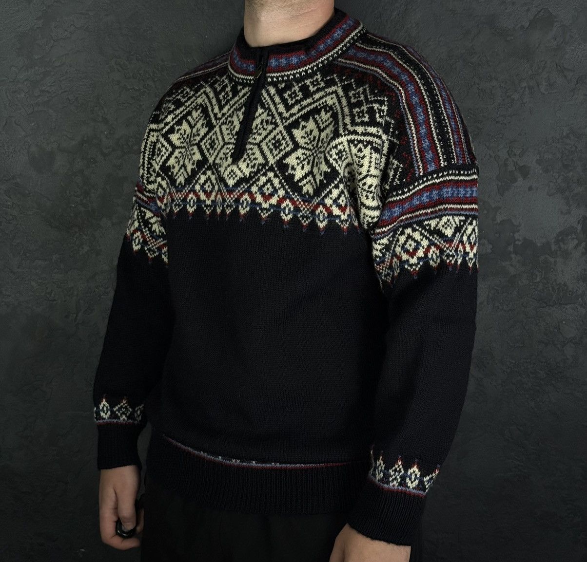 Dale Of Norway Dale Of Norway Men’s 1/4 Zip Wool Knitted Sweather Size XL Size US XL / EU 56 / 4 - 2 Thumbnail