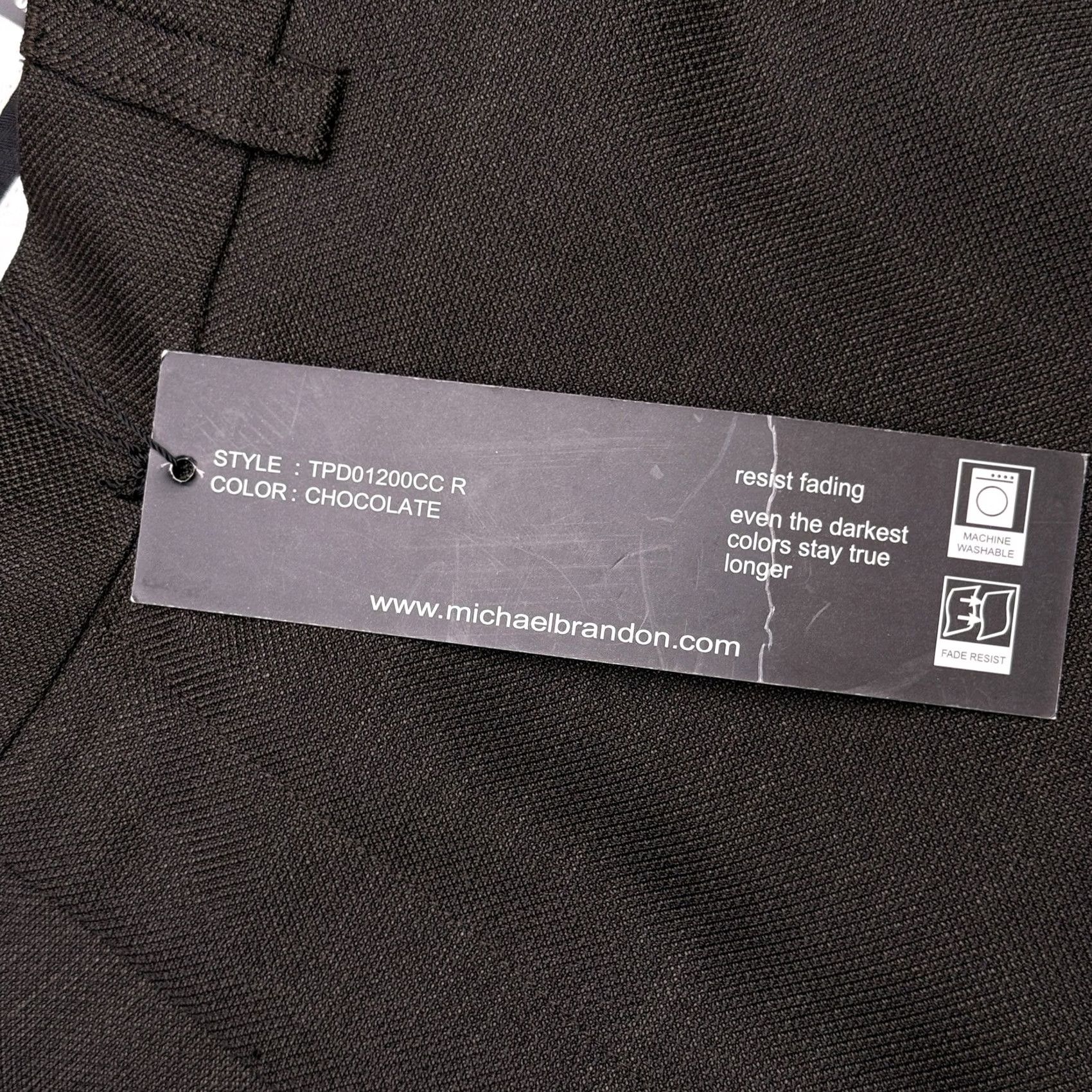 Vintage Michael Brandon Dress Pants Mens 36x32 Chocolate Wrinkle Resistant New Size US 36 / EU 52 - 5 Thumbnail