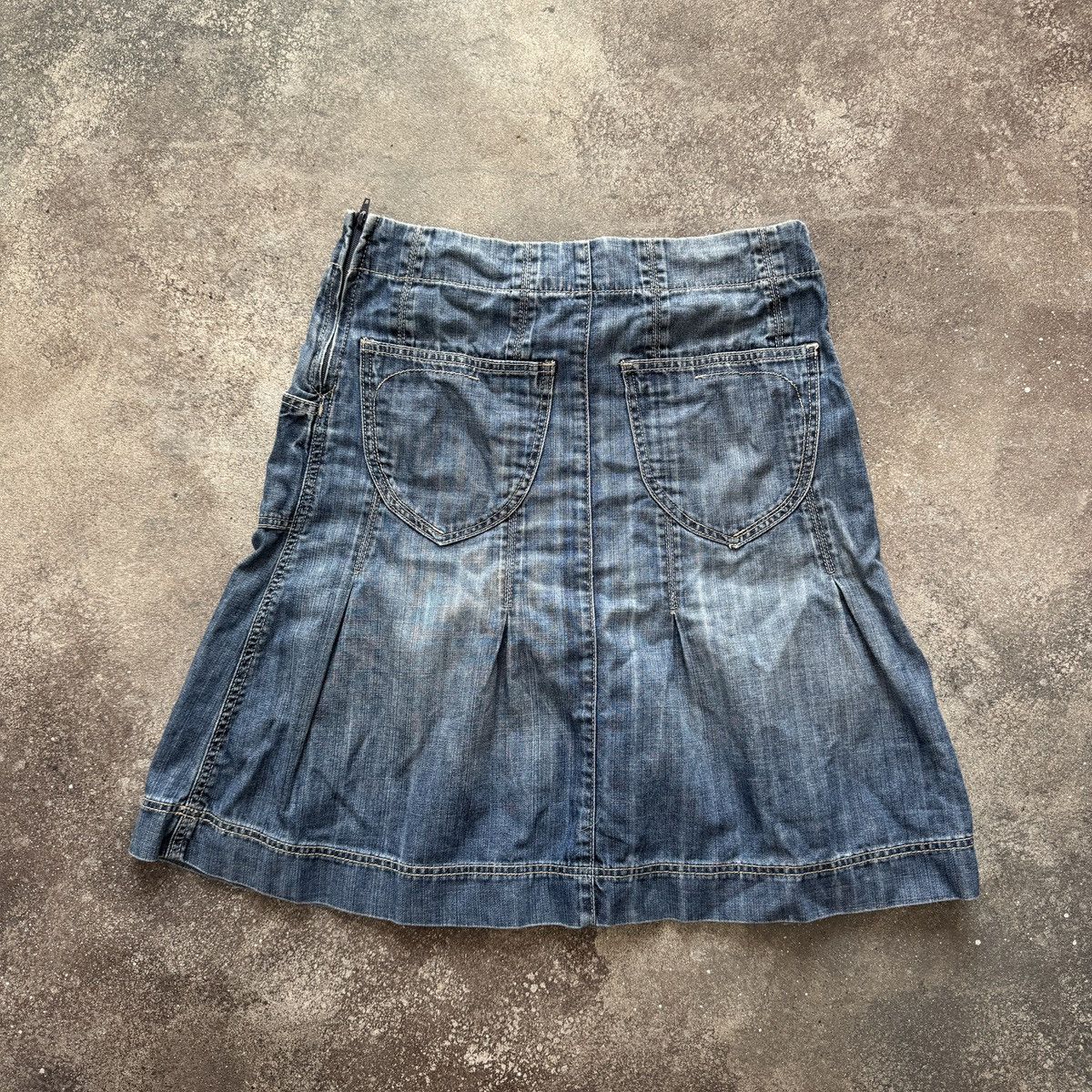 Hysteric Glamour Japan Style Y2K Indie Sleaze Grunge Denim Mini Skirt Size 26" / US 2 / IT 38 - 6 Thumbnail
