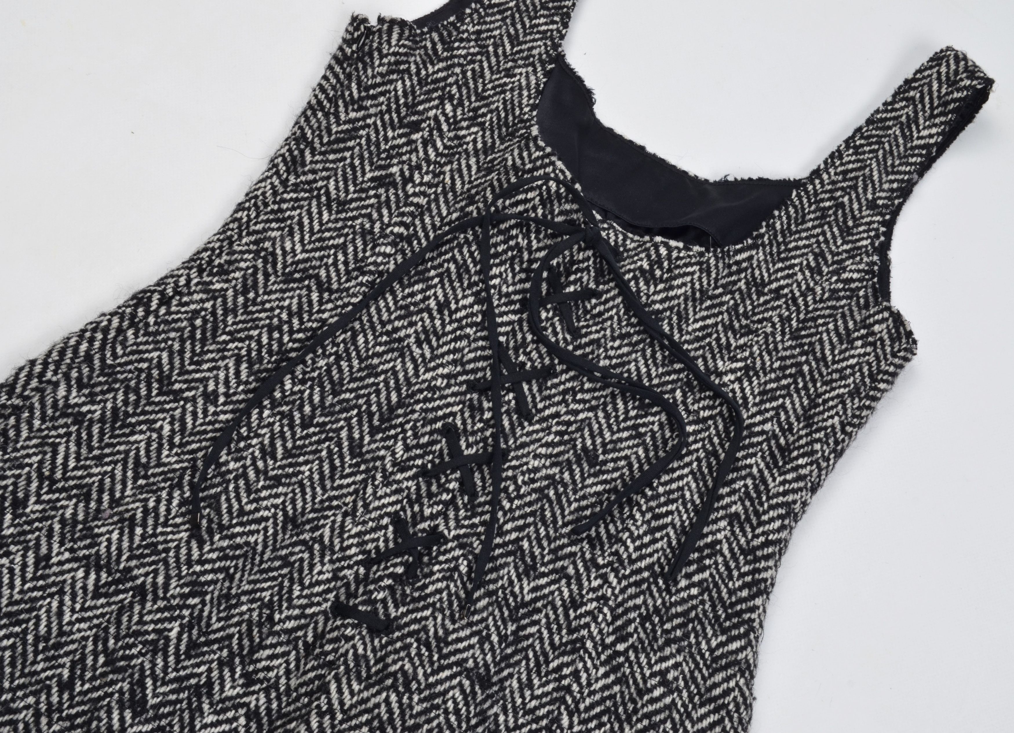 Dolce & Gabbana Dolce & Gabbana Wool Blend Tweed Gray Corset Mini Dress Size M / US 6-8 / IT 42-44 - 7 Thumbnail