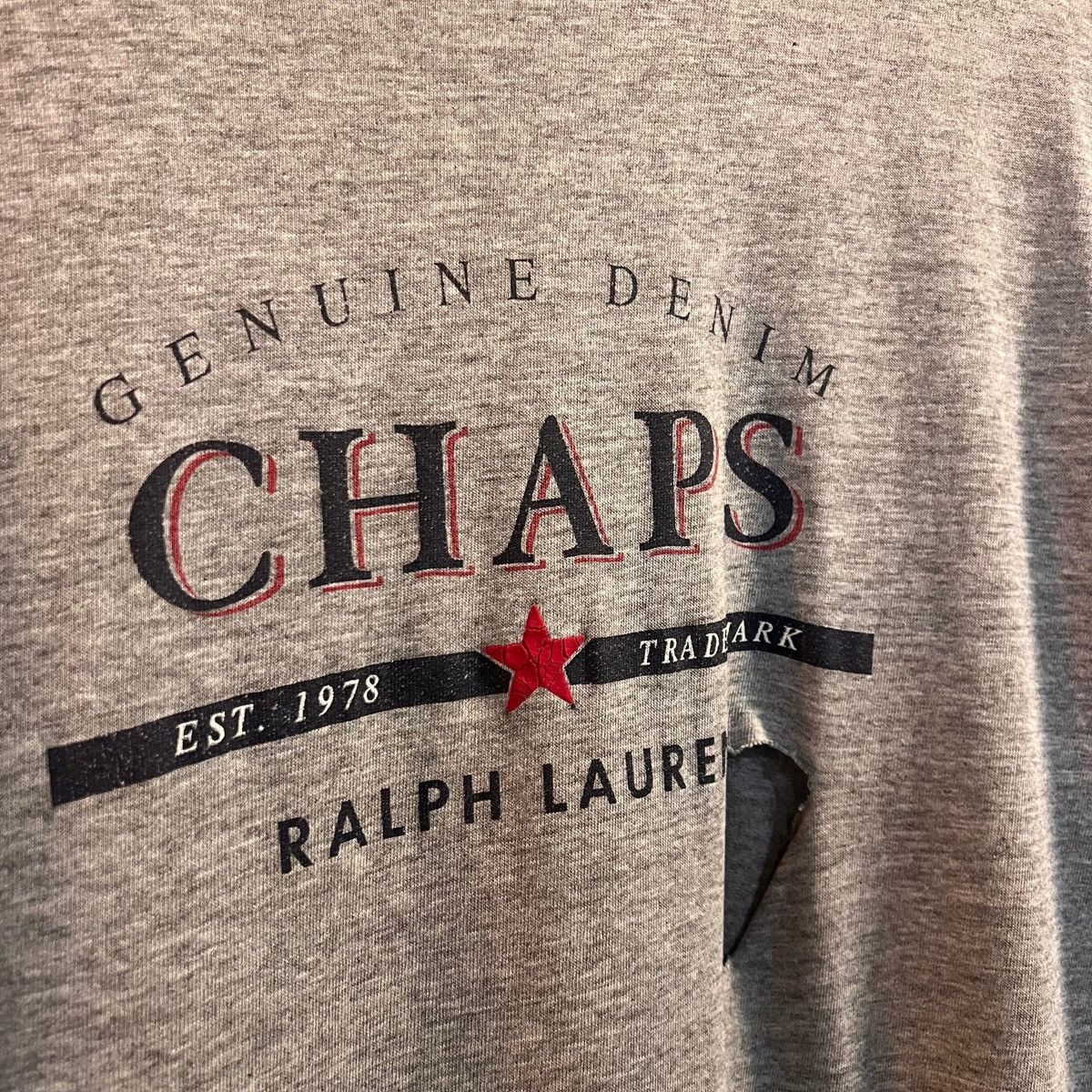 Chaps Ralph Lauren × Ralph Lauren × Vintage Vintage Distressed Chaps Ralph Lauren Ringer T-Shirt - Size Size US L / EU 52-54 / 3 - 4 Thumbnail