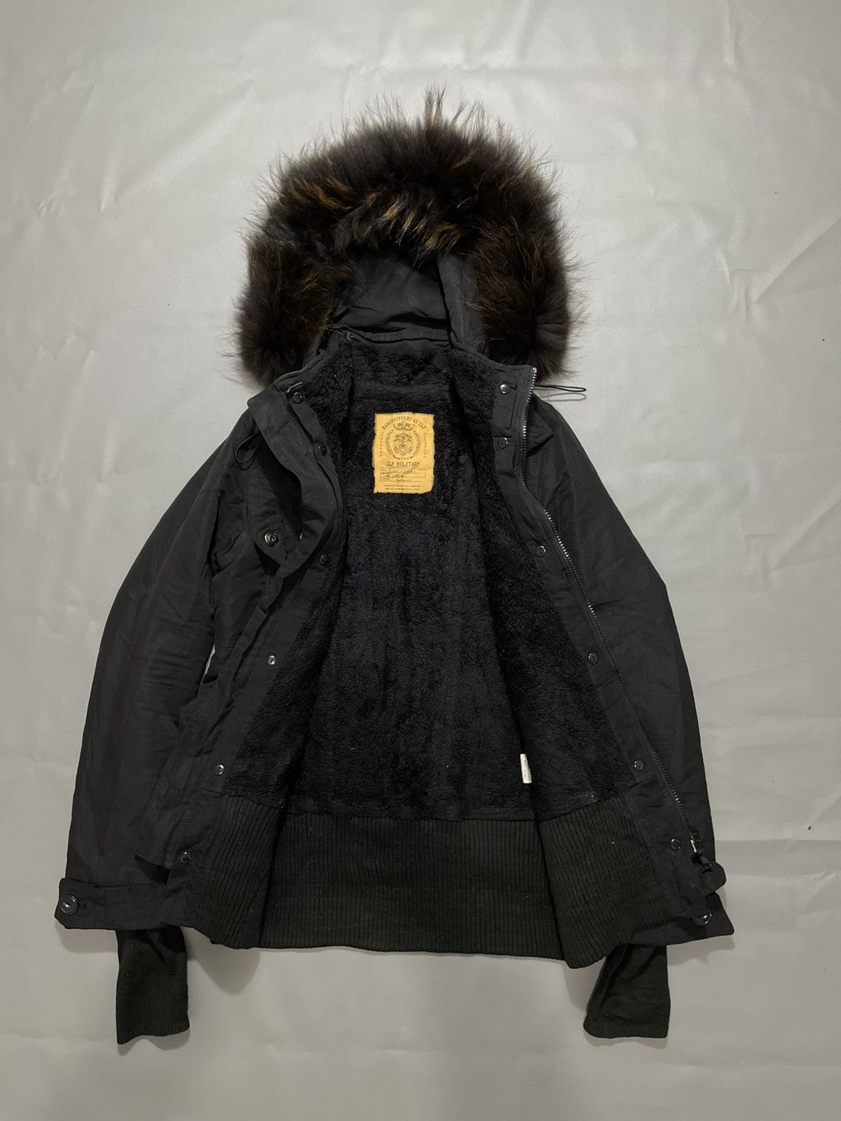 archive sly military fur mods coat y2k Vintage Military Fur Mods