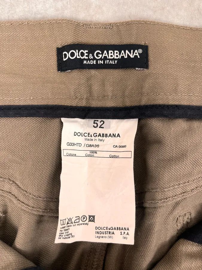 Dolce & Gabbana 2000s Dolce & Gabbana Beige Waxed Pants Size US 34 / EU 50 - 10 Thumbnail