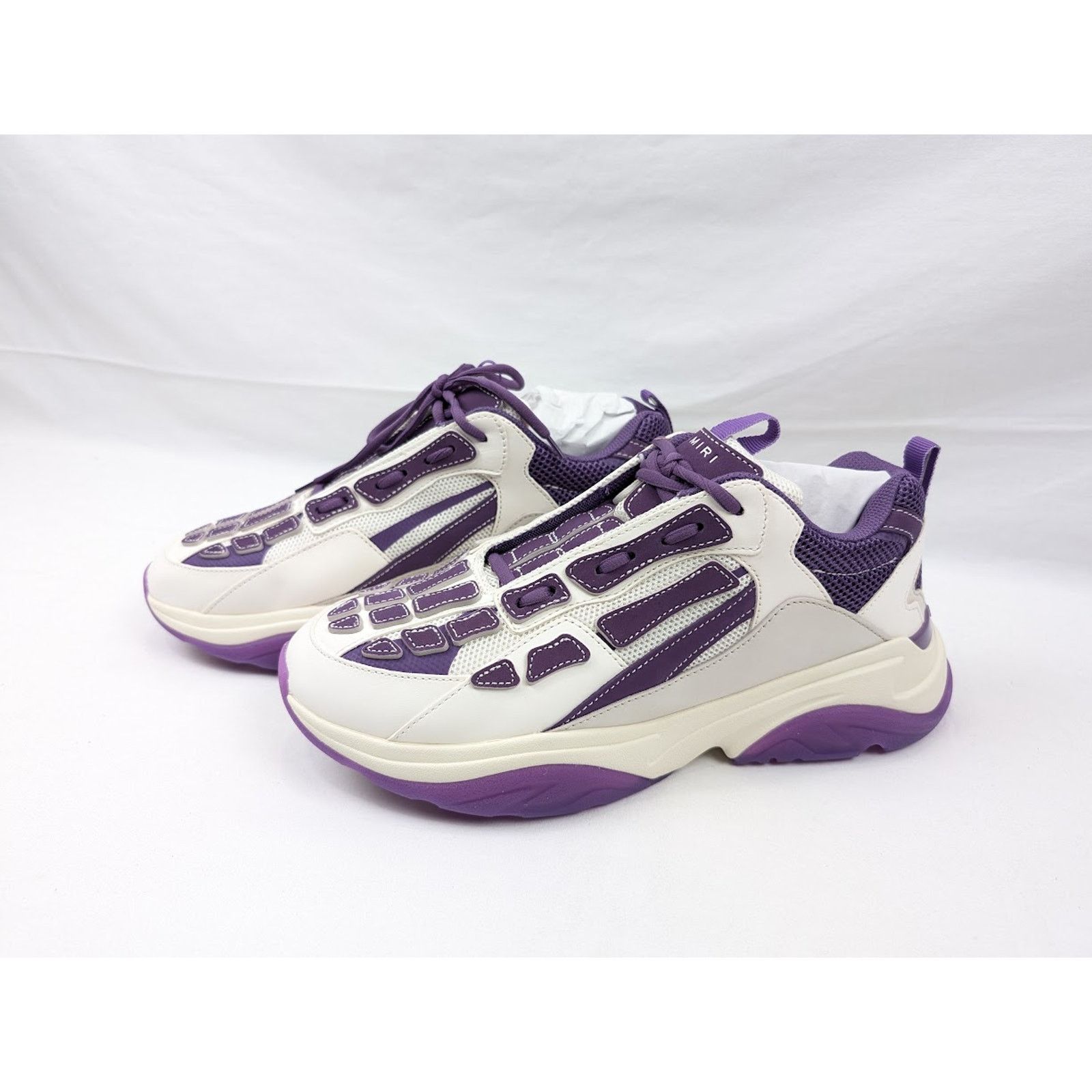 Amiri o1rshd1 Bone Runners in Cream/Purple Size US 13 / EU 46 - 17 Thumbnail