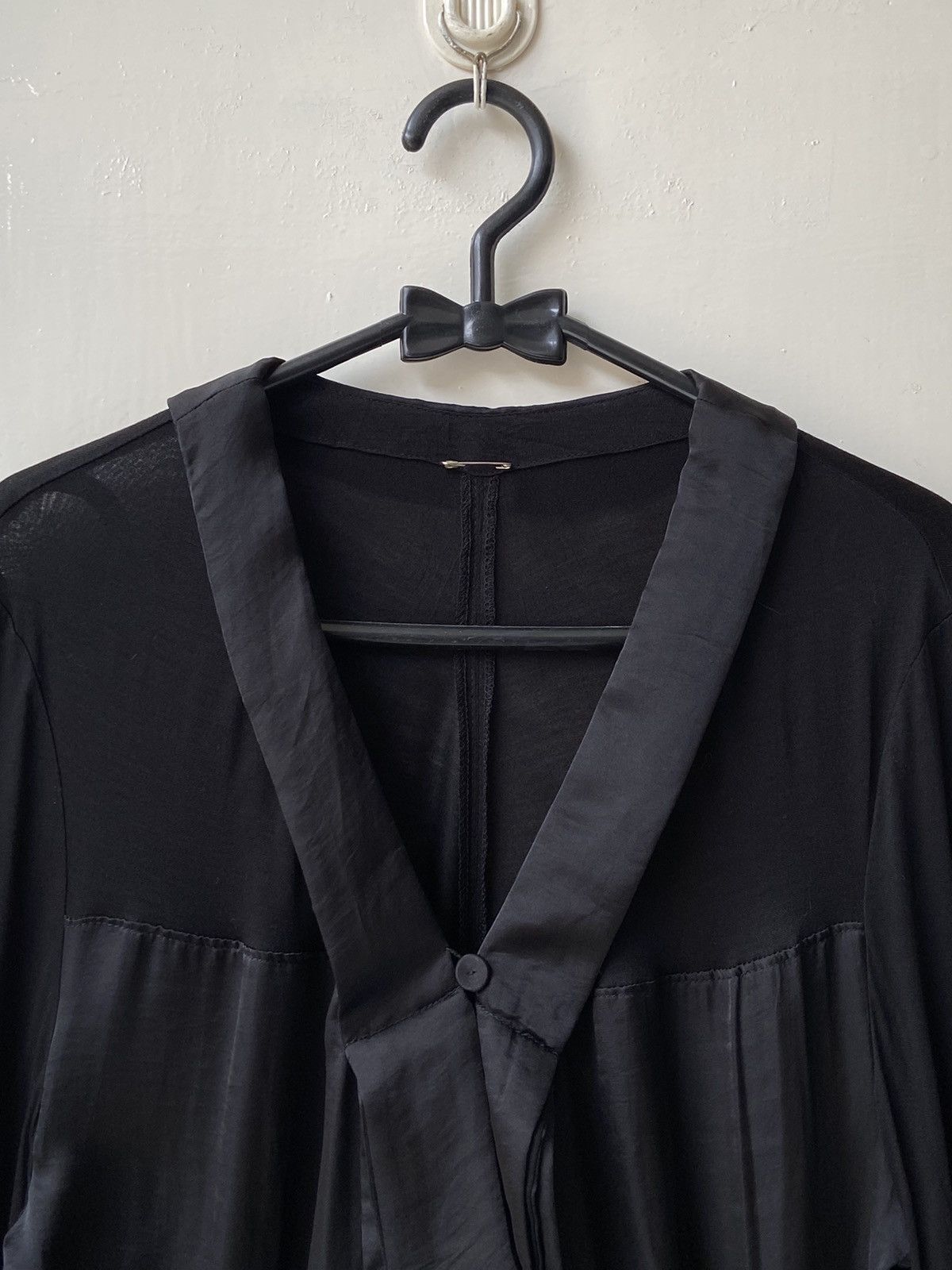 Designer × Hiroko Koshino Homme × Japanese Brand HIROKO KOSHINO BIS Black Cardigan/Outer Size US XS / EU 42 / 0 - 11 Thumbnail