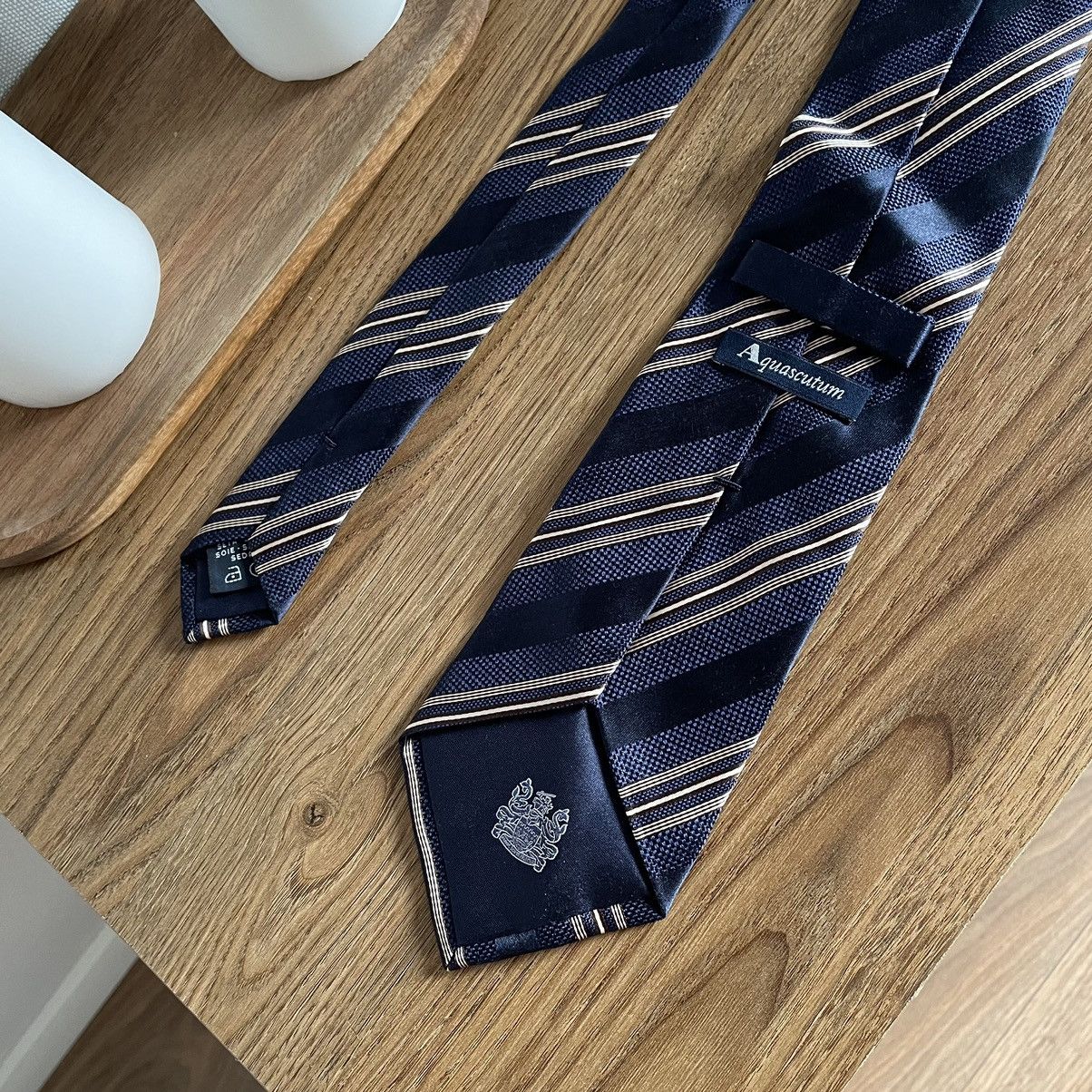 Aquascutum Vintage Aquascutum Tie Silk Old Money 00s Y2K USA Size ONE SIZE - 5 Thumbnail