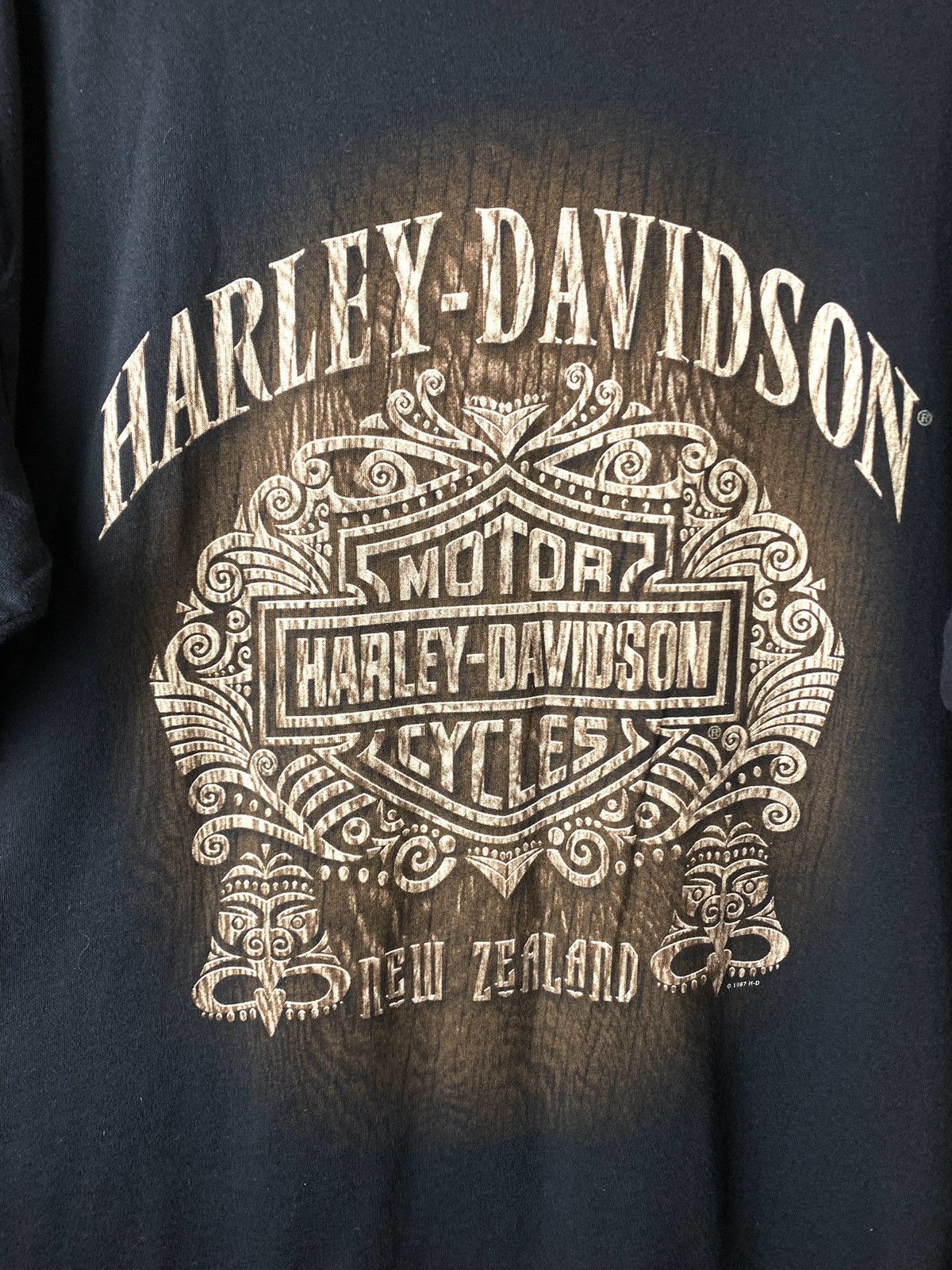 Harley Davidson Vintage Harley Davidson New Zealand T Shirt Choppers 90-00’s Size US XL / EU 56 / 4 - 3 Thumbnail