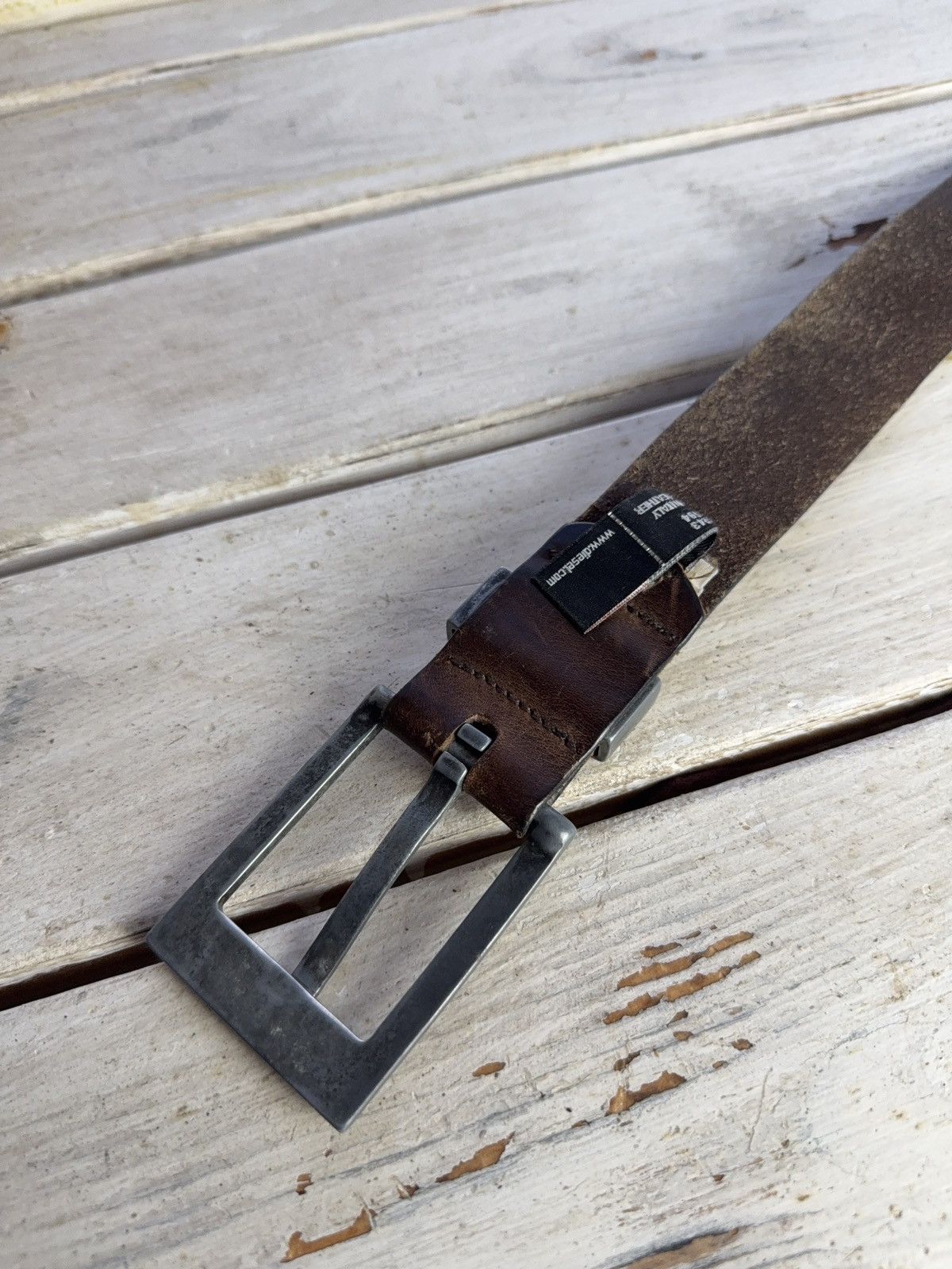 Diesel Vintage Leather Belt Y2K DIESEL Punk Metal Avant Garde Size ONE SIZE - 7 Thumbnail
