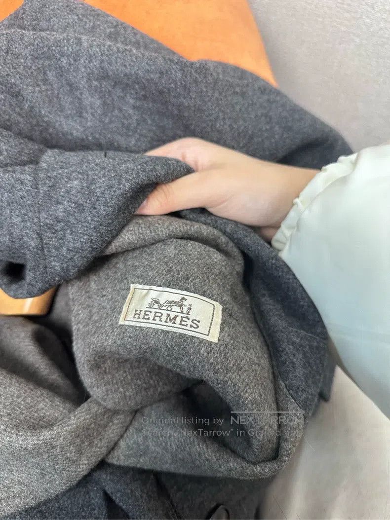 Hermes Hermes Gray Long Wool Coat Size US M / EU 48-50 / 2 - 5 Thumbnail