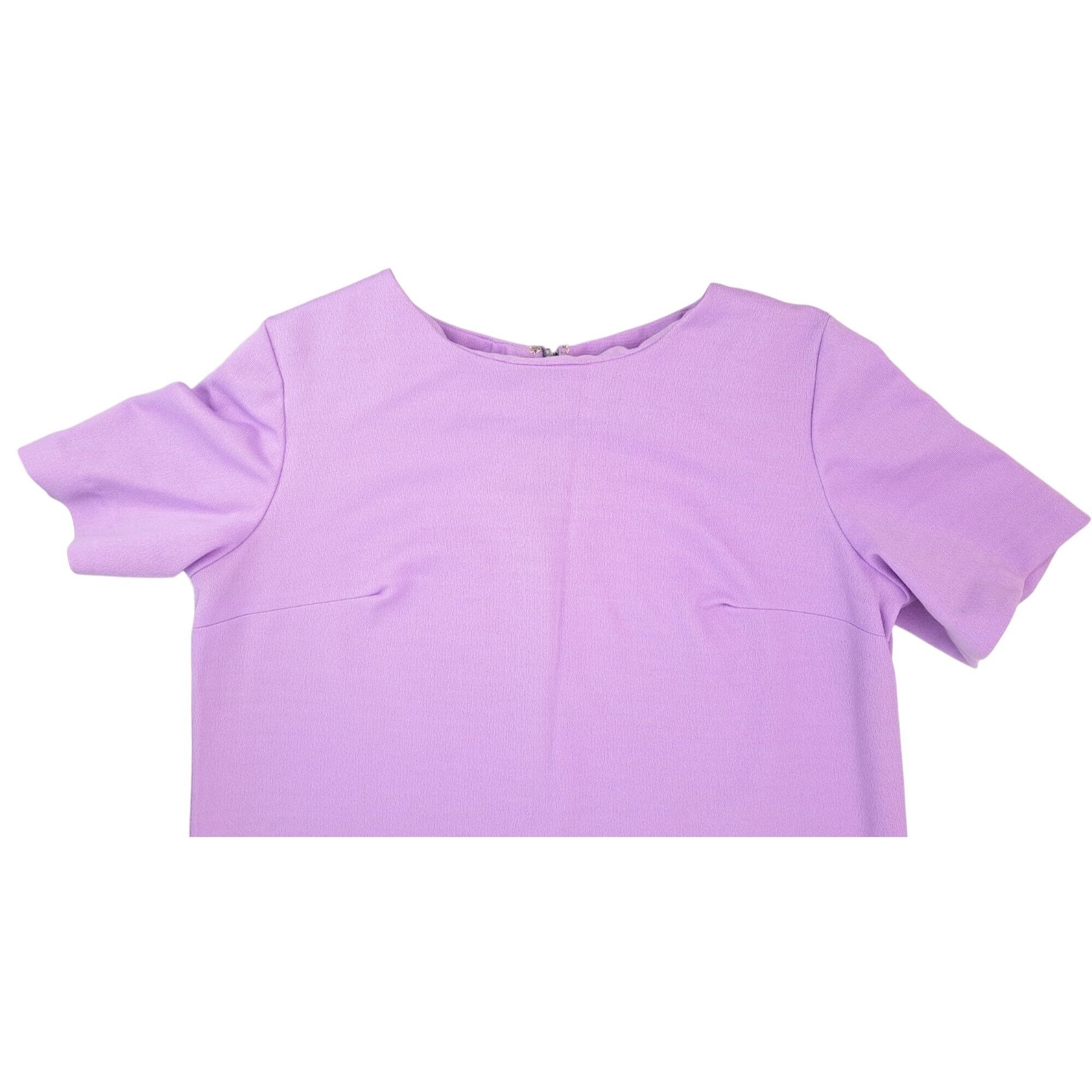 Handmade Vintage Handmade Lavender Shift Dress Butterfly 1970s Large Size L / US 10 / IT 46 - 6 Thumbnail
