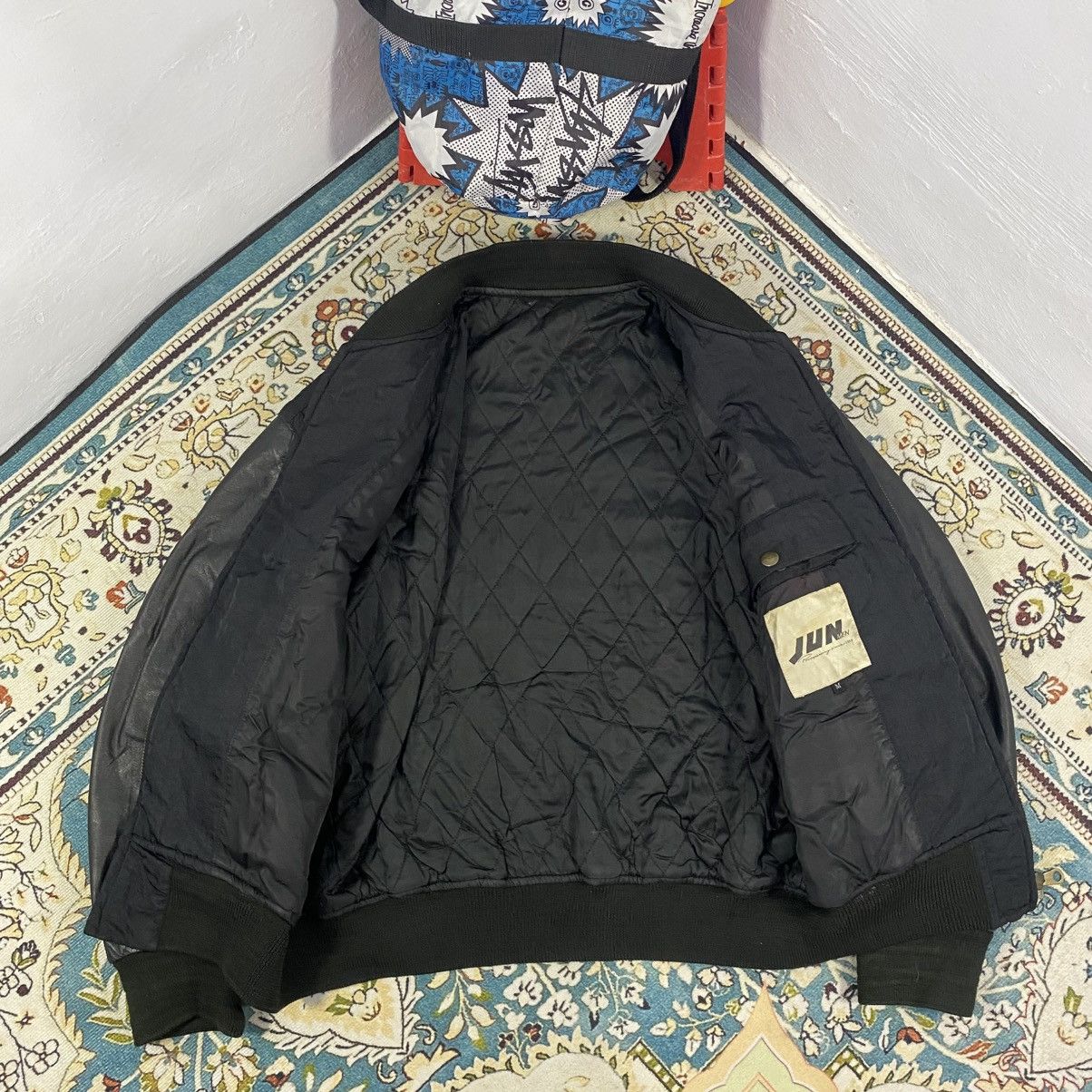 JUN MEN × Japanese Brand × Jun Takahashi 1990s-Jun Men Bombers Varsity Leather Sleeve Jacket Size US M / EU 48-50 / 2 - 3 Thumbnail