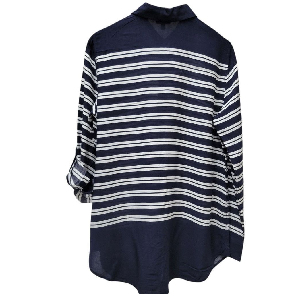Talbots Talbots Women Roll-Tab Long-Sleeve Button-Up Rayon Shirt 10 Size L / US 10 / IT 46 - 5 Thumbnail