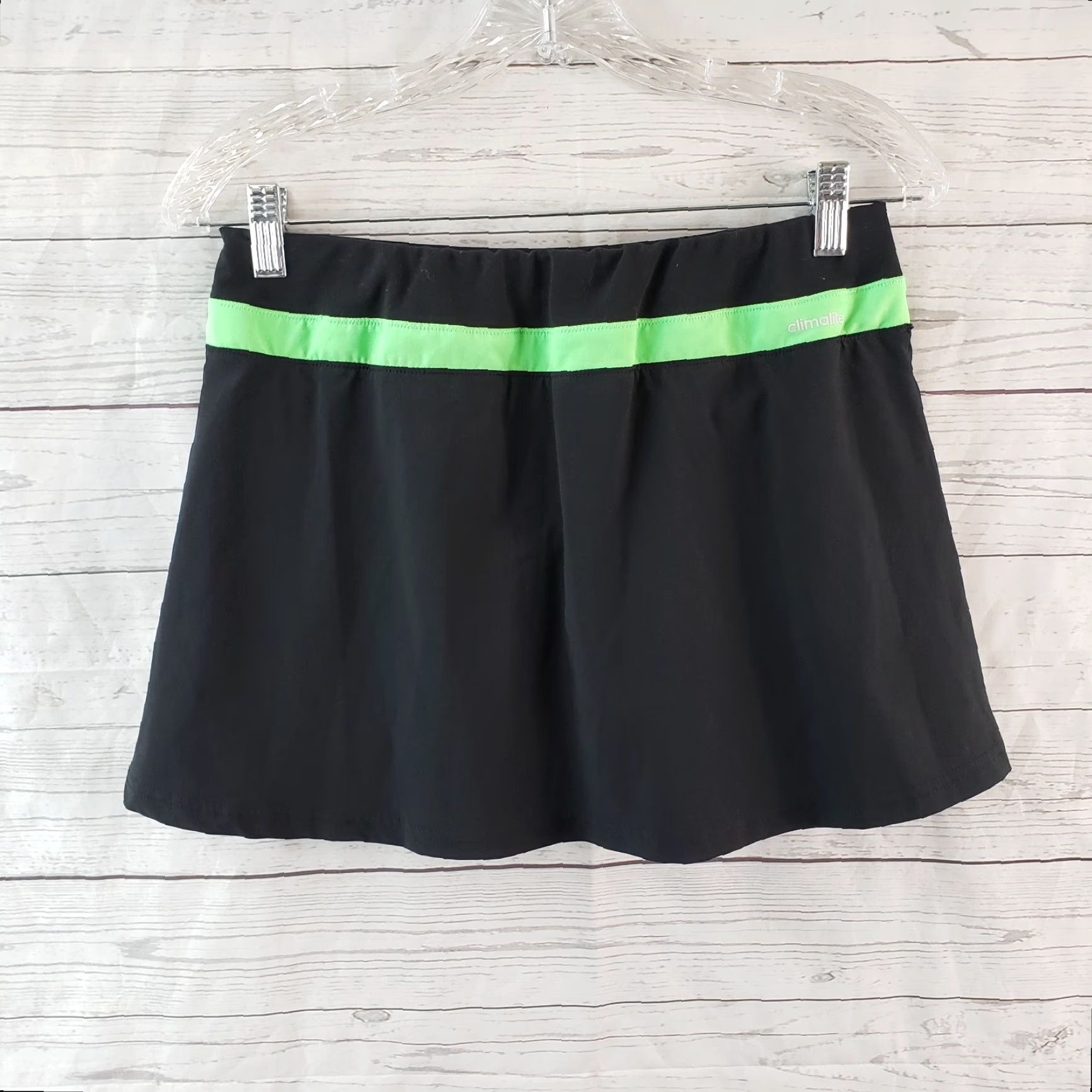Adidas Adidas Womens Skort Pull On Black Green Small Size S Activewear Skort Womens Mens Girls Size ONE SIZE - 3 Thumbnail