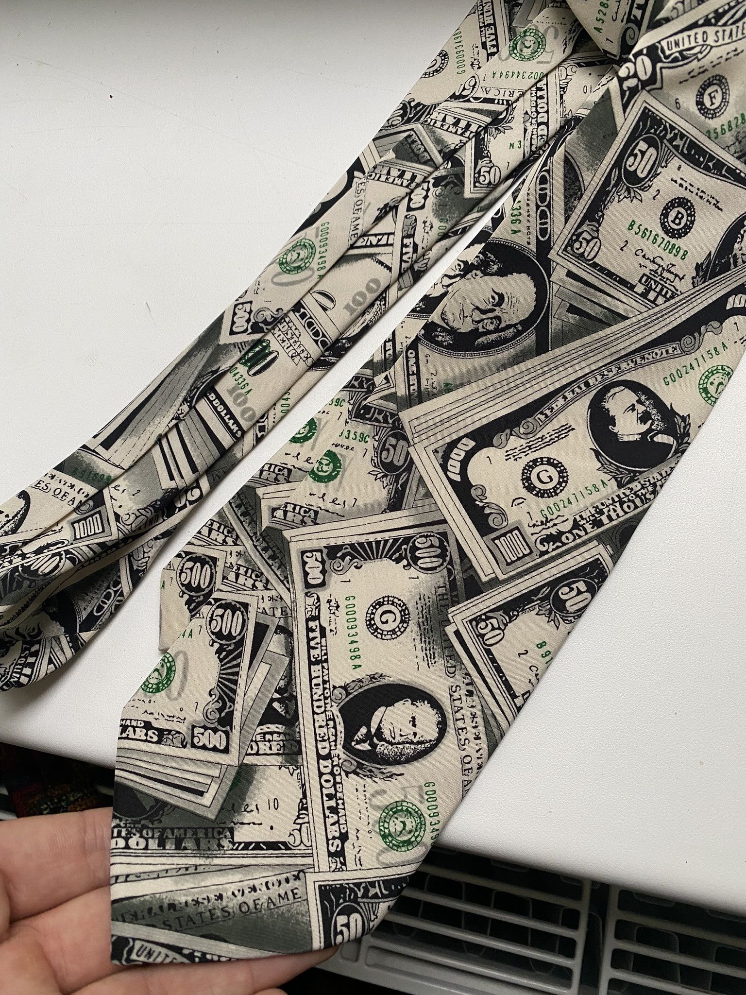 Vintage Tie American Dollar Money Humor Size ONE SIZE - 3 Thumbnail