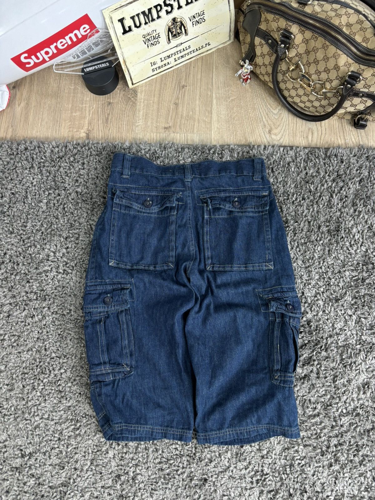Ecko Unltd. × Rap Tees × Southpole Y2K Vintage Ecko Denim Jorts Baggy Skate Hip Hop Rap USA Size US 32 / EU 48 - 4 Thumbnail