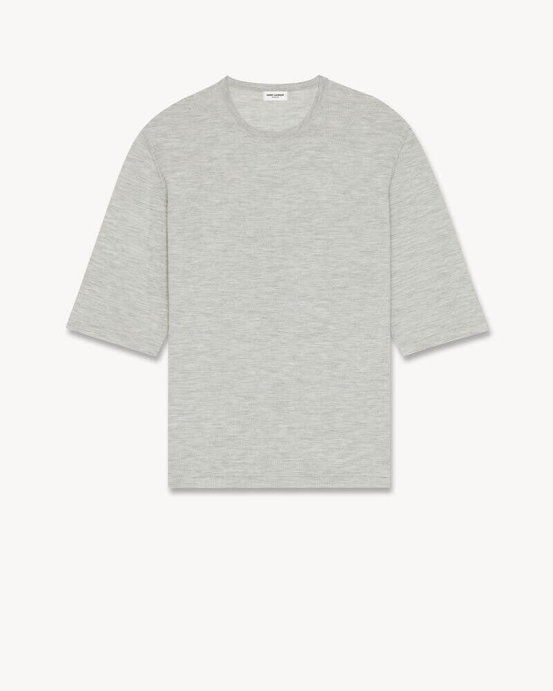 o1s1wg110724 Top in Cashmere Wool in And Silk in Grey