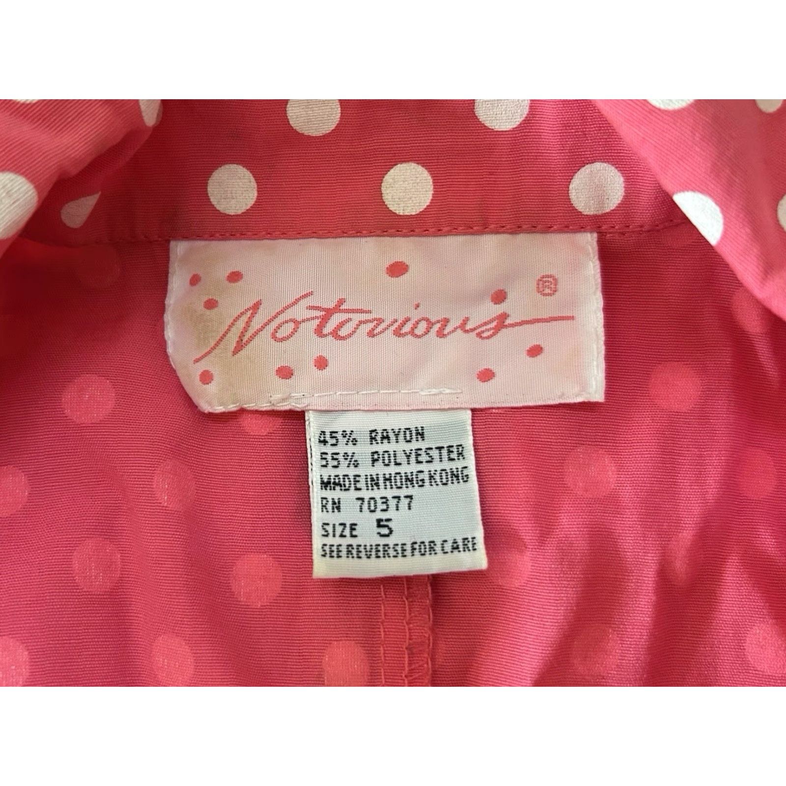 Vintage VINTAGE Notorious blazer dress Womens 5 Pink 80s Sleeveless Mini Shirt Dress, Collared, 33.5" Long, 17" Across, GUC Size S / US 4 / IT 40 - 4 Thumbnail