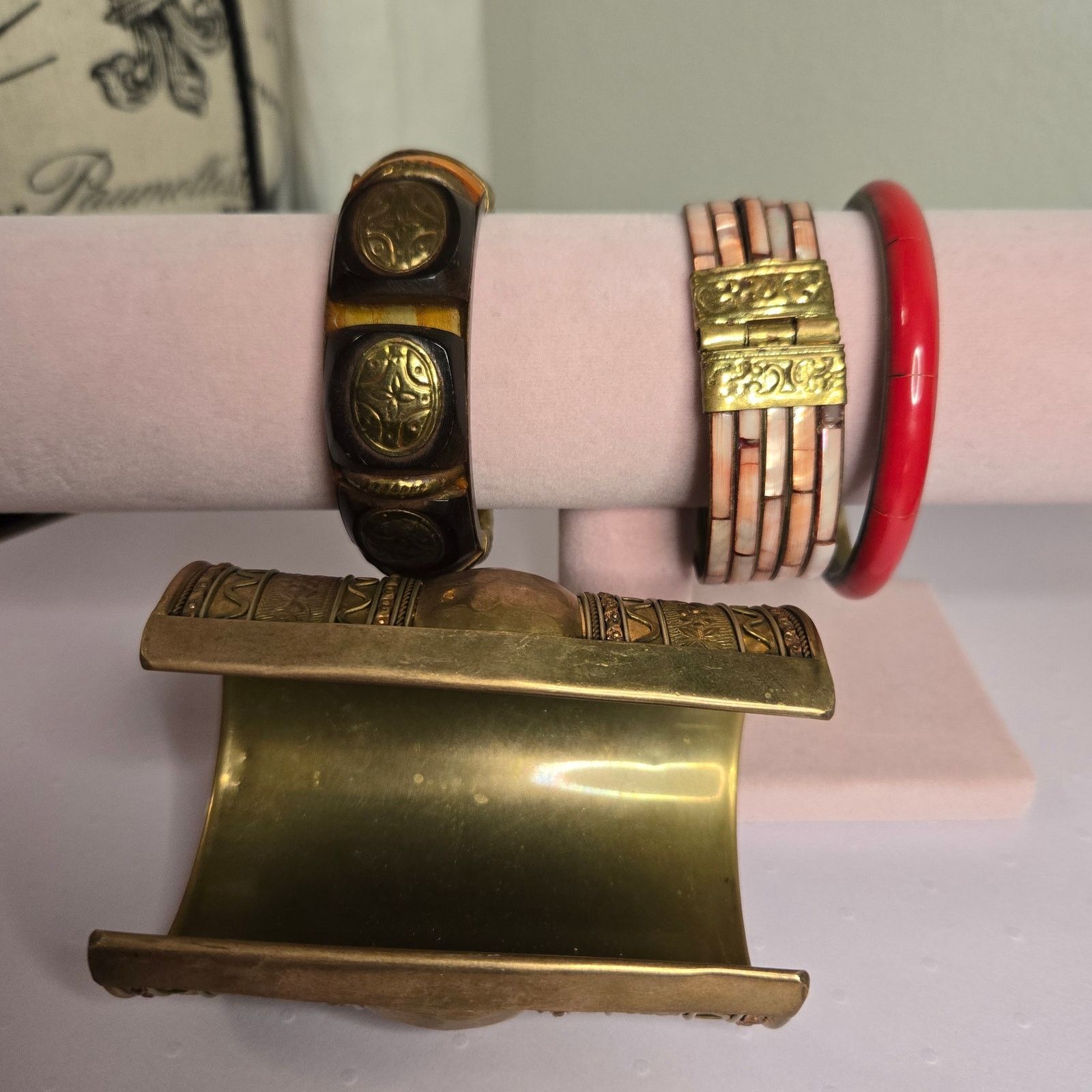 Poeme Bohemian Vintage Boho Jewelry Lot Mixed Metals Bangles Cuff Set Size ONE SIZE - 2 Thumbnail