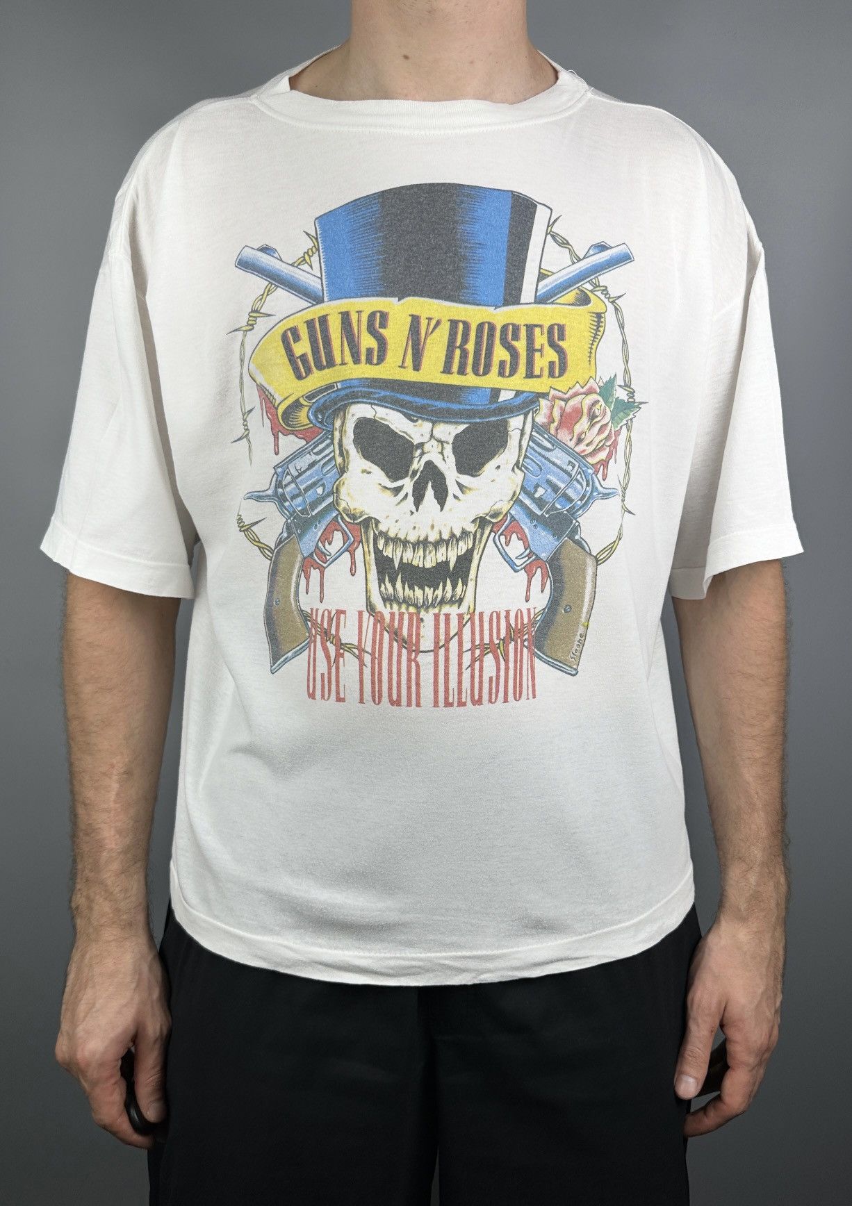 Band Tees 90s Vintage Guns & Roses Graphic Rock TShirt Single Stitch Size US L / EU 52-54 / 3 - 10 Thumbnail