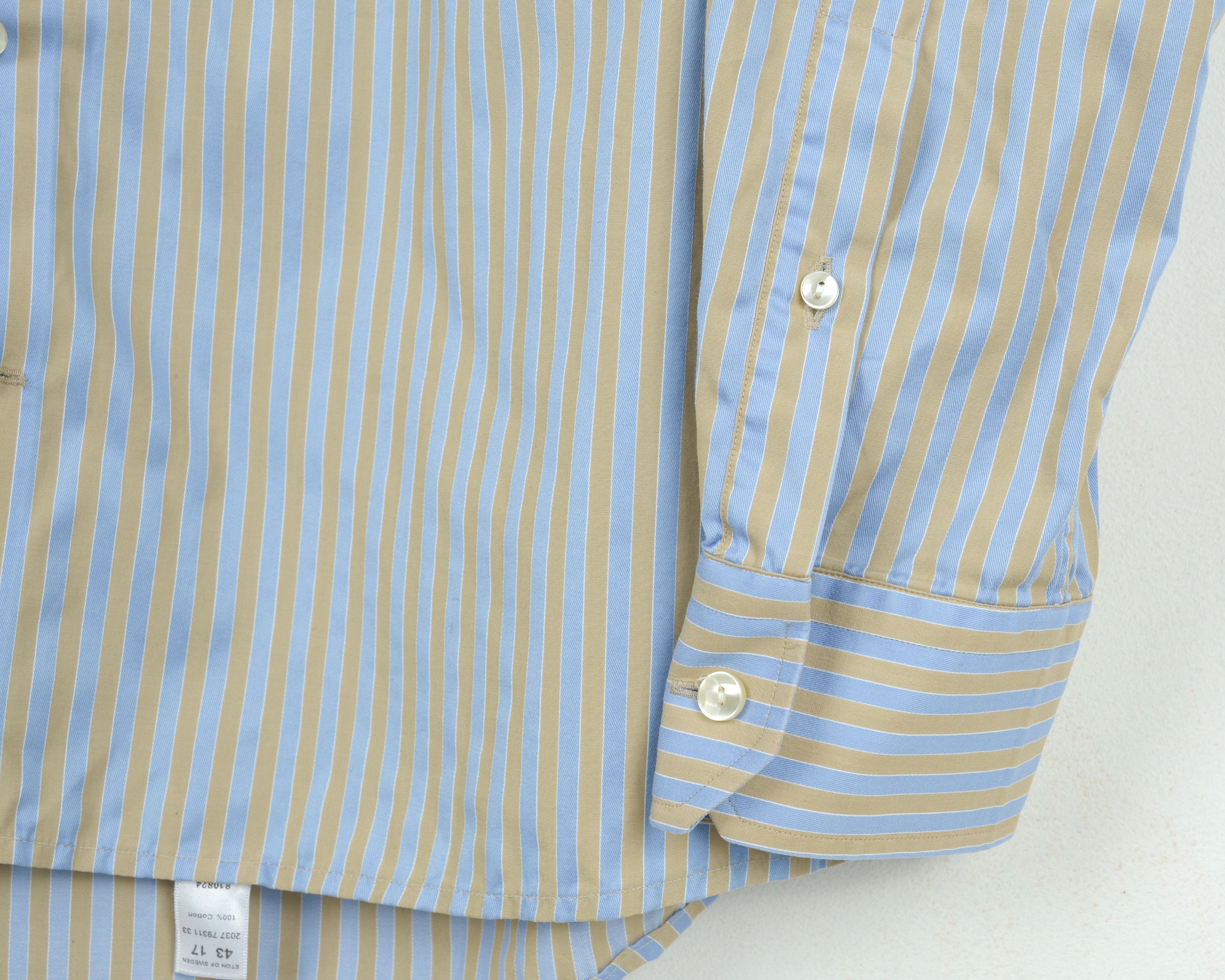 Eton ETON Formal Shirt 17" Size 43 Single Cuffs oxford button up Size 42R - 3 Thumbnail