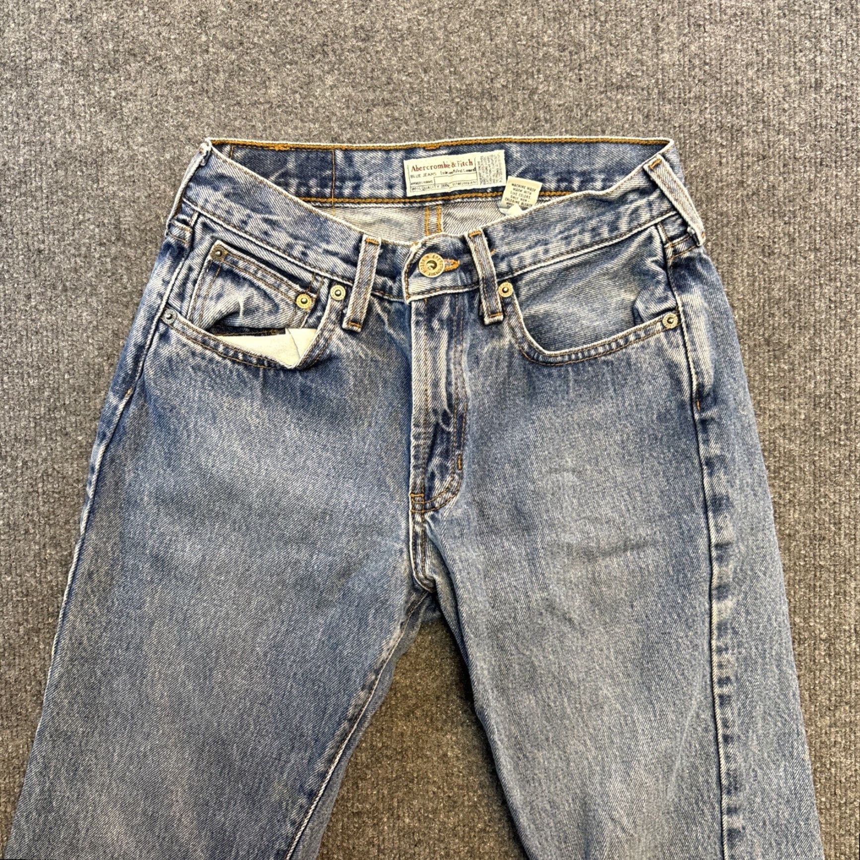 Abercrombie & Fitch Abercrombie & Fitch Jeans Slim Straight Ultra High Rise 0 Women Blue 90s Y2K Curve Love Vintage No Size 25" / US 0 / IT 36 - 4 Thumbnail