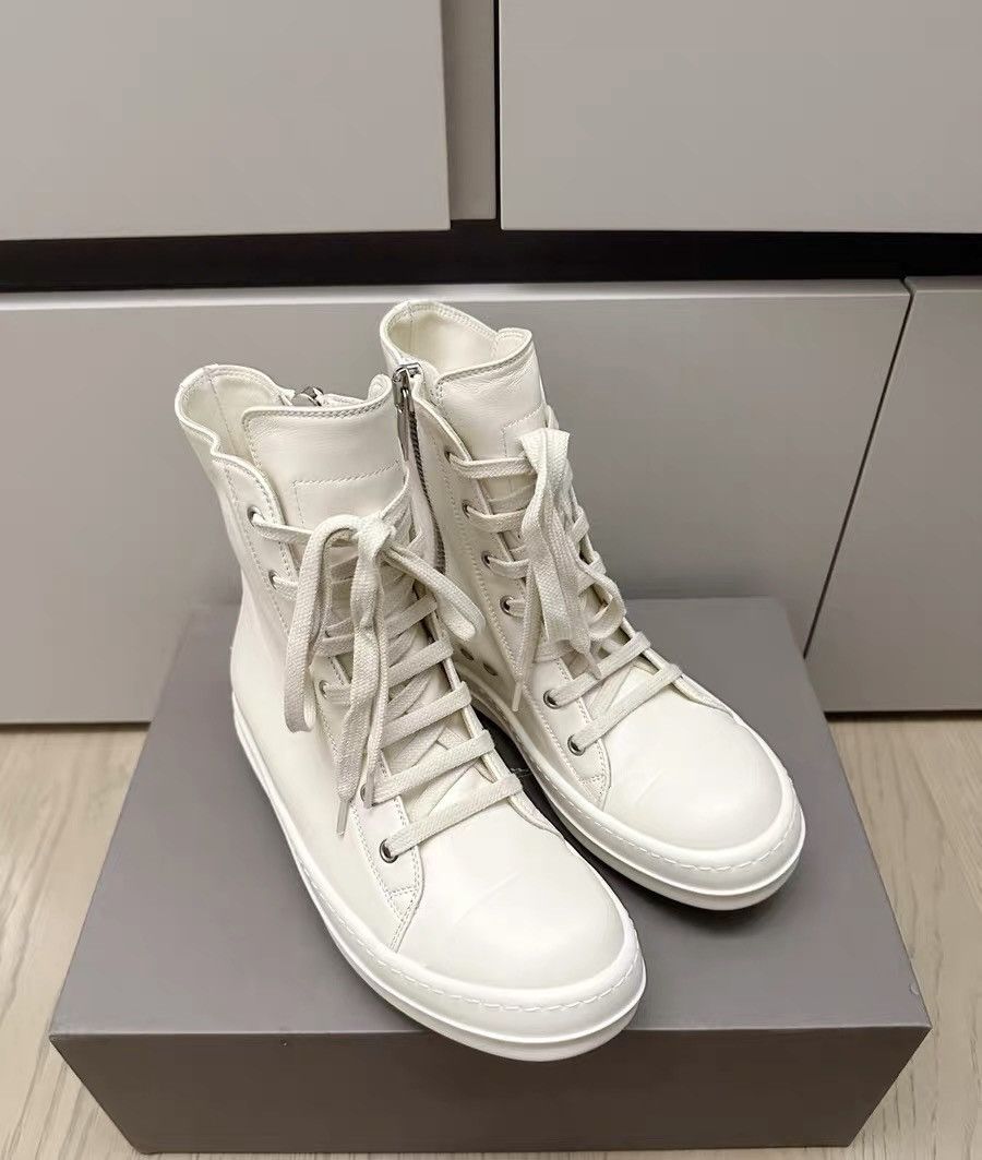 Rick Owens Rick Owens DRKSHDW Milk White High-Top Size US 7 / IT 37 - 1 Thumbnail