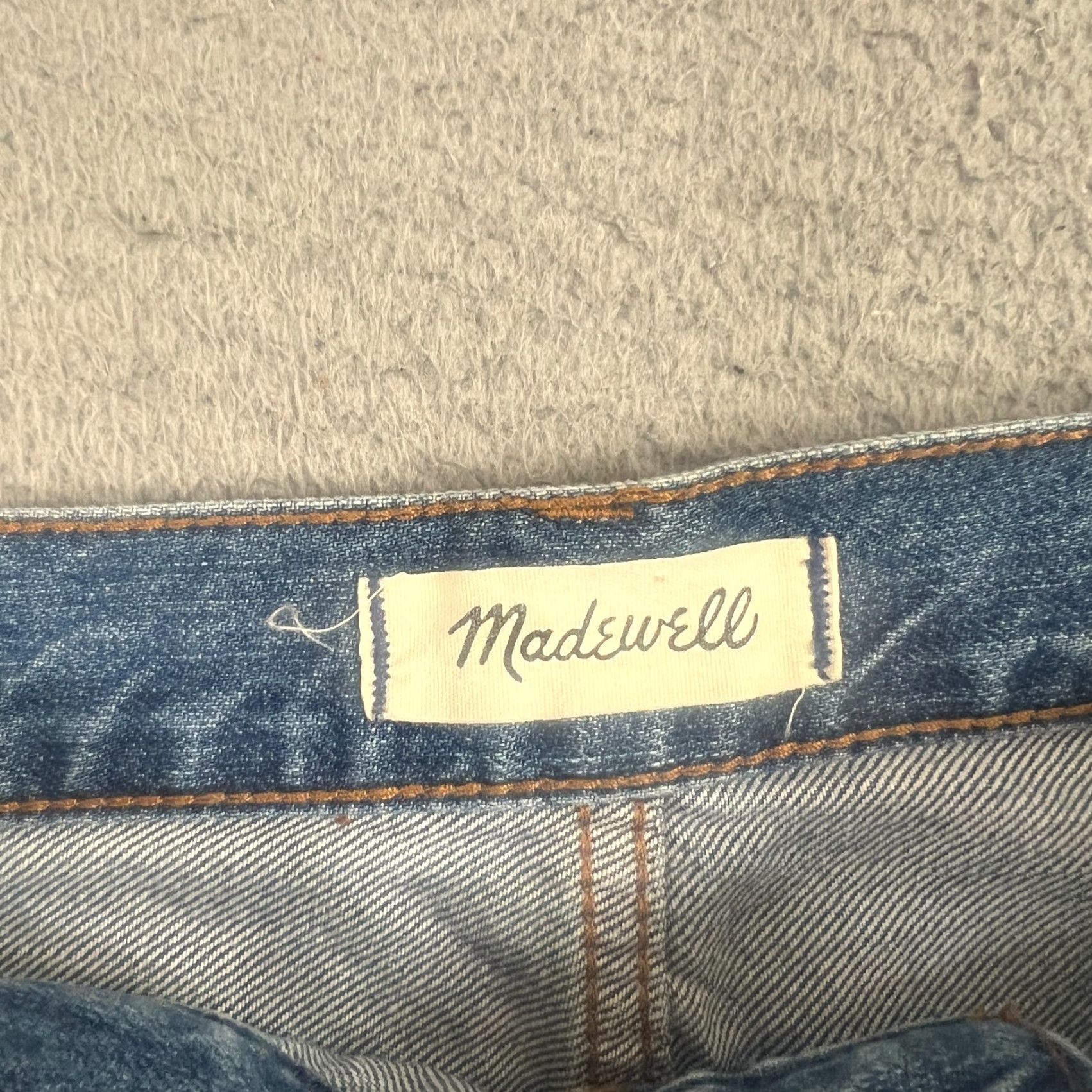 Madewell Madewell Denim Skirt Womens 25 Blue A-Line High Rise Tie Waist Pockets Bohemian Size 42" / US 20 - 2 Thumbnail