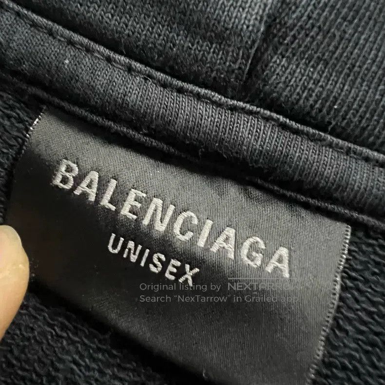 Balenciaga Balenciaga Black Side Logo Embroidered Hoodie Size US M / EU 48-50 / 2 - 5 Thumbnail