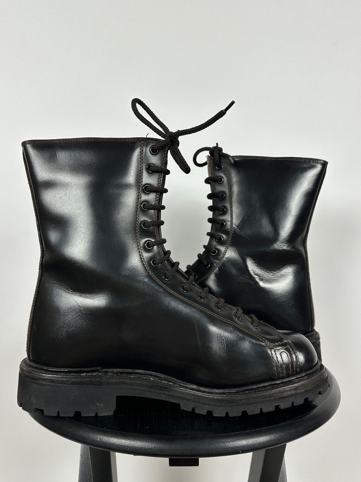 Vintage Vintage Italy Army Paratrooper Combat Brown Leather Boots Size US 8 / EU 41 - 8 Thumbnail