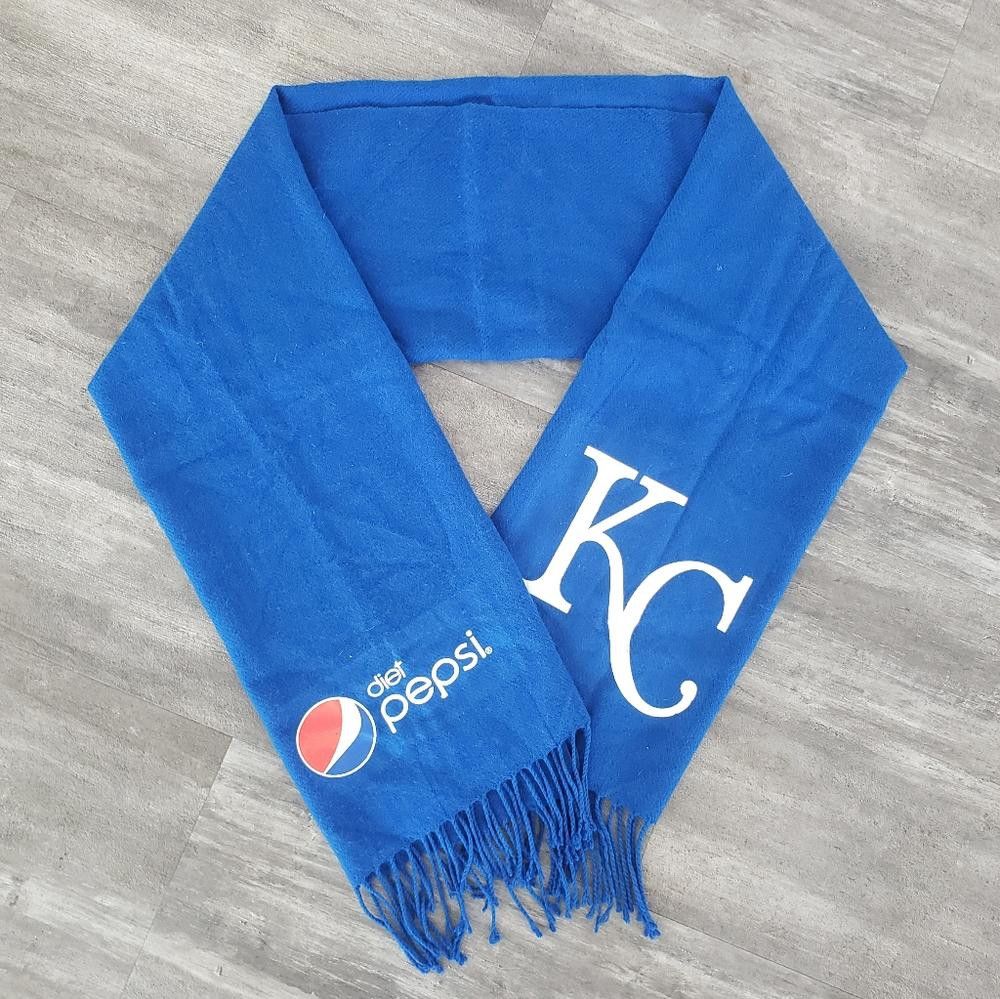 Designer Blue | KC ROYALS | Diet Pepsi Fringed Scarf Size ONE SIZE - 1 Thumbnail