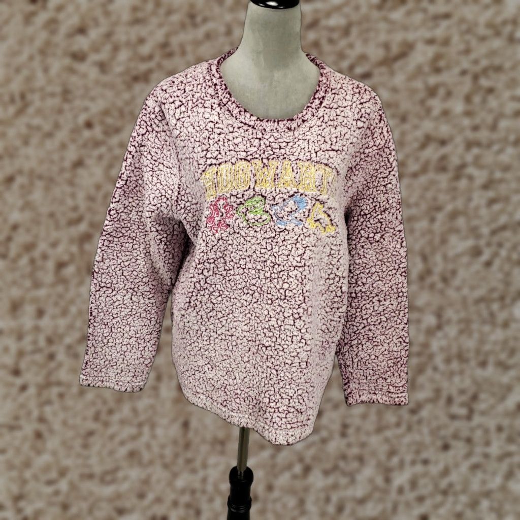 Vintage Wizarding Harry Potter Hogwart Sweater Womens XL Thick Pile Sherpa Sleepwear Size XL / US 12-14 / IT 48-50 - 1 Thumbnail