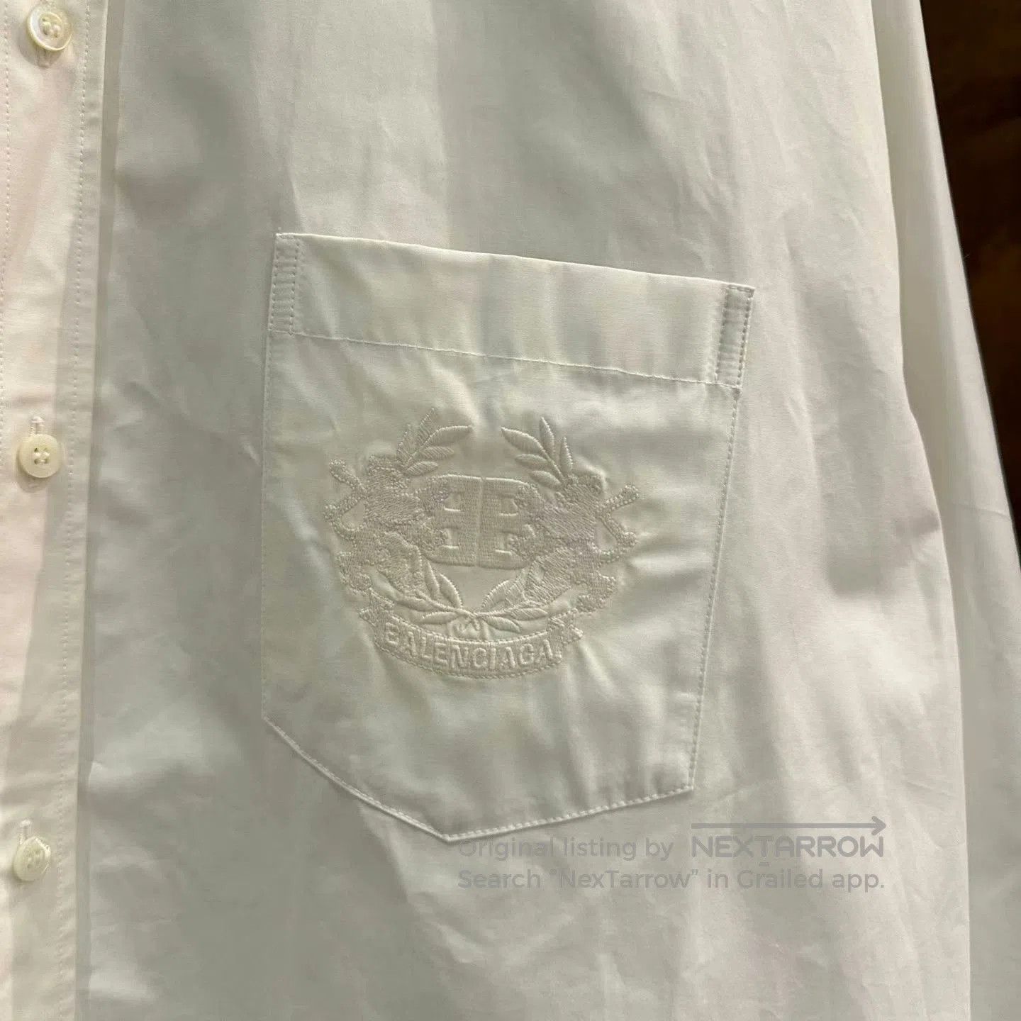 Balenciaga balenciaga white embroidered shirt jacket size 38. Size US M / EU 48-50 / 2 - 4 Thumbnail