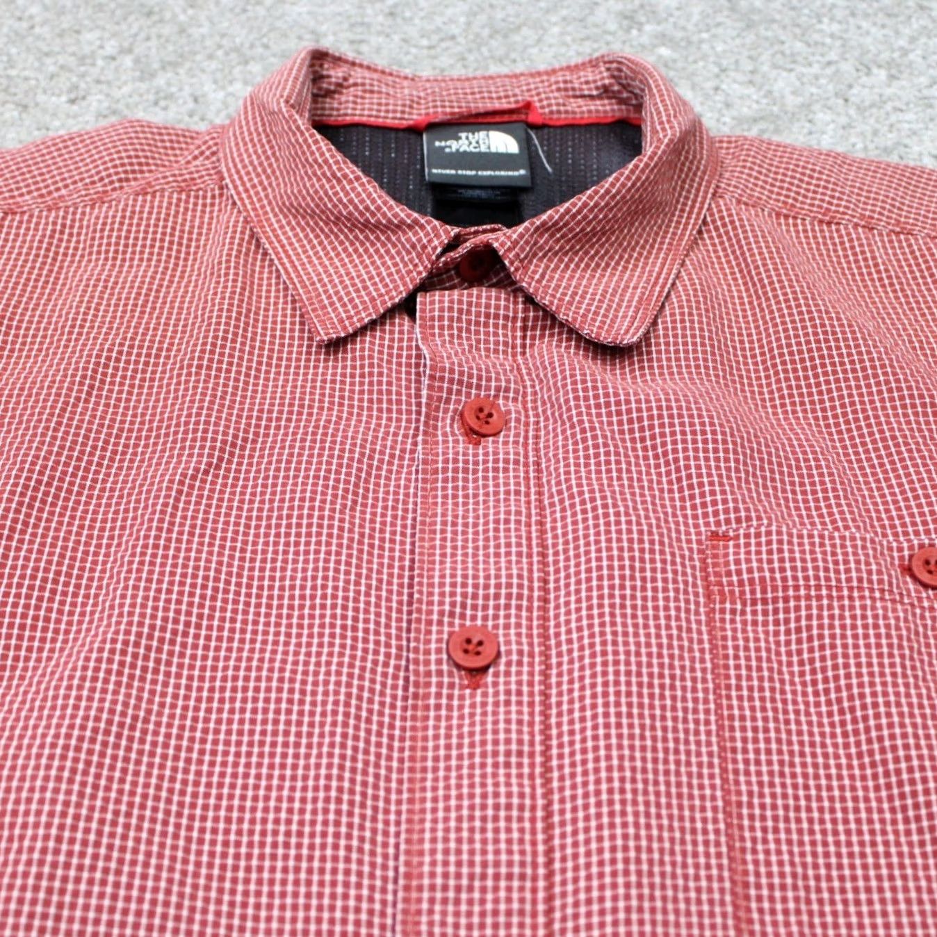 The North Face The North Face Shirt Mens Medium Red Plaid Stanage Woven Modal/Polyester S/S TNF Size US M / EU 48-50 / 2 - 5 Thumbnail