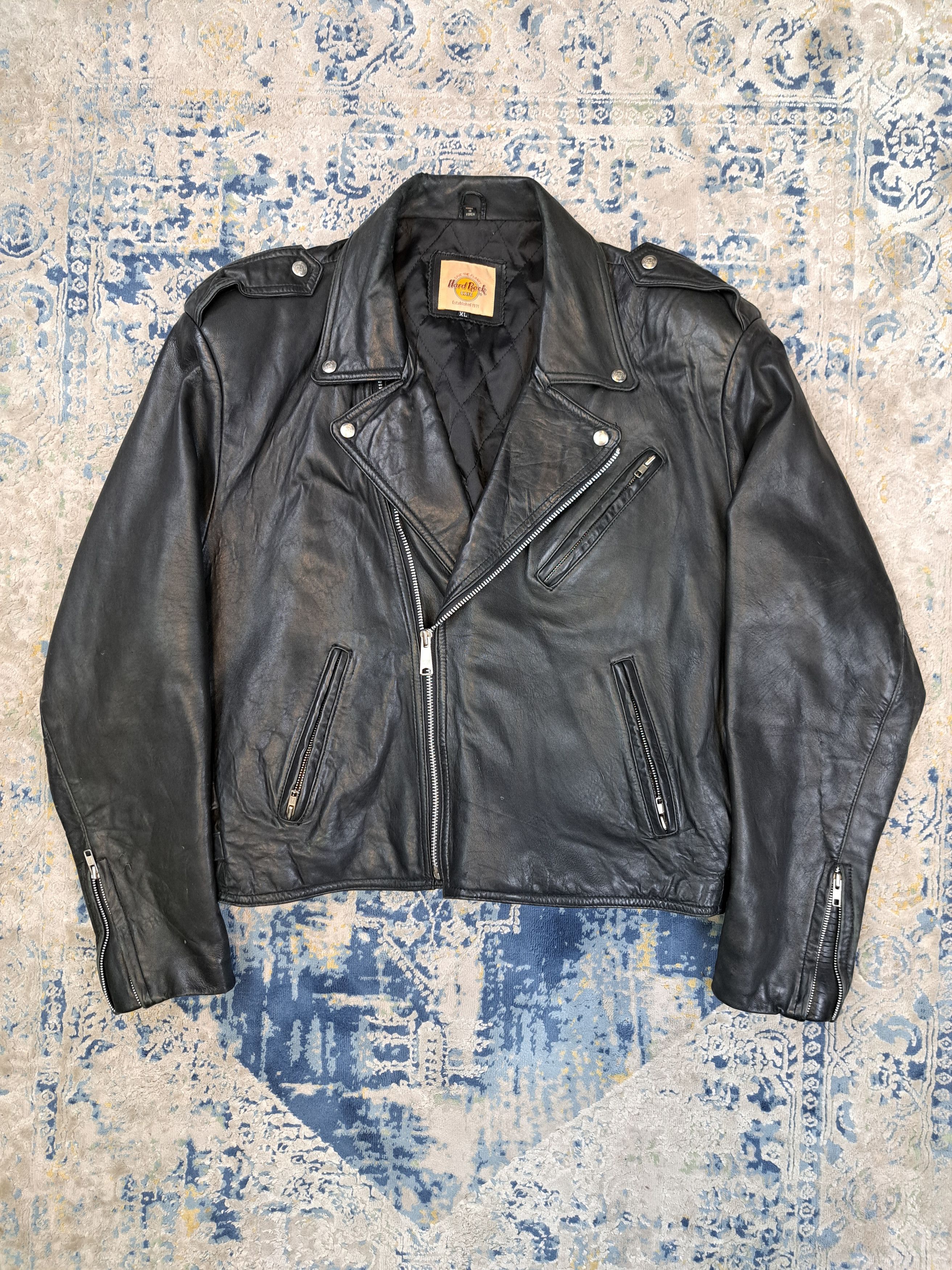 Hard Rock Cafe Vintage Ramones Hard Rock Cafe Leather Jacket Size US XL / EU 56 / 4 - 3 Thumbnail