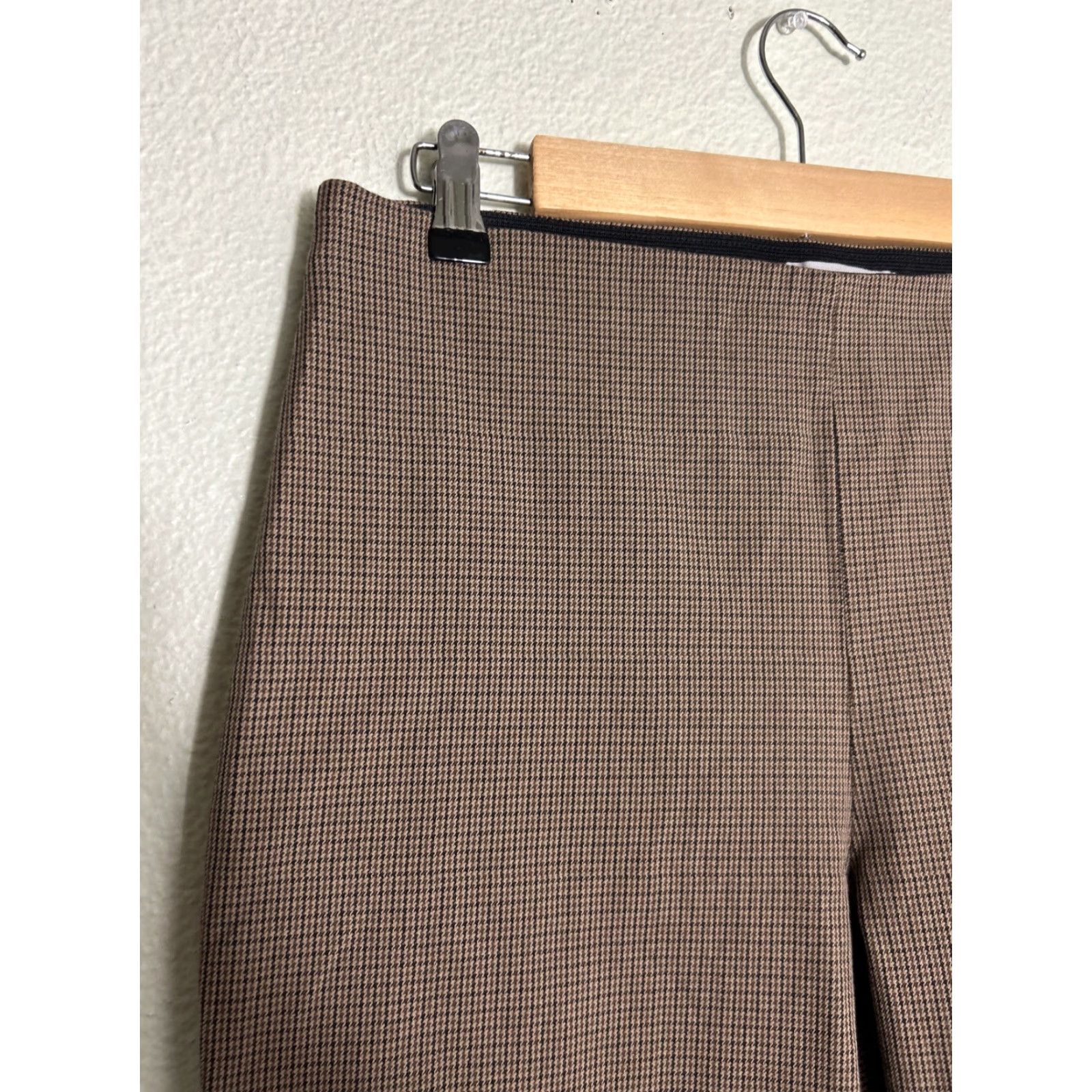 Everlane Everlane Houndstooth Curvy Fit Ankle Cropped Pants Women Size 10 Brown Size 32" / US 10 / IT 46 - 4 Thumbnail