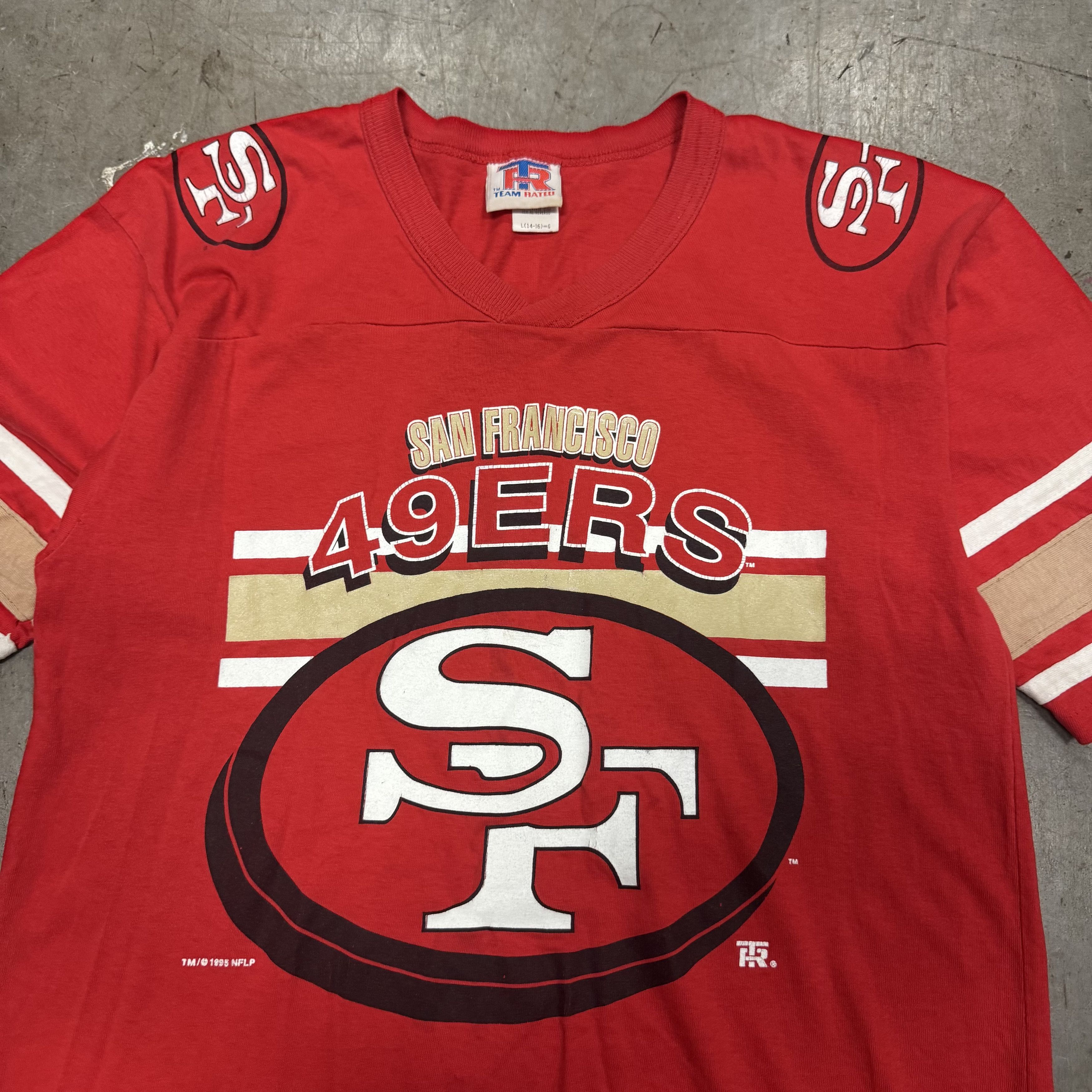 NFL × Vintage VTG 90s San Francisco 49ers Retro Football Jersey T Shirt Size US M / EU 48-50 / 2 - 2 Thumbnail