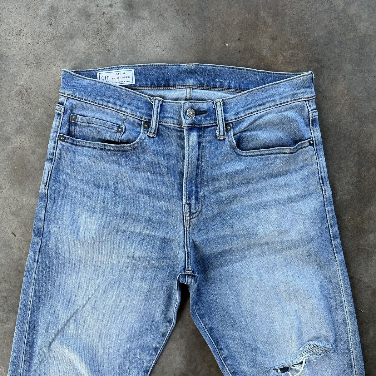 Japanese Brand Vintage Japanese Faded Distressed Denim Jean Pant W32 Size US 32 / EU 48 - 3 Thumbnail