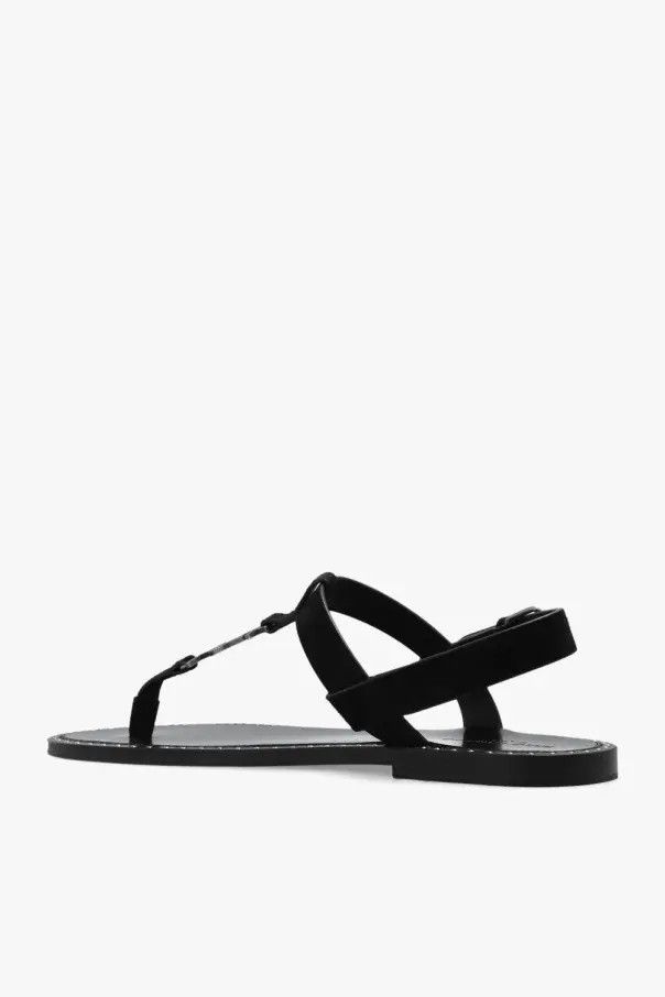 Saint Laurent Paris o1bcso1str1124 Cassandre Sandals In Suede in Black Size US 12 / EU 45 - 3 Thumbnail