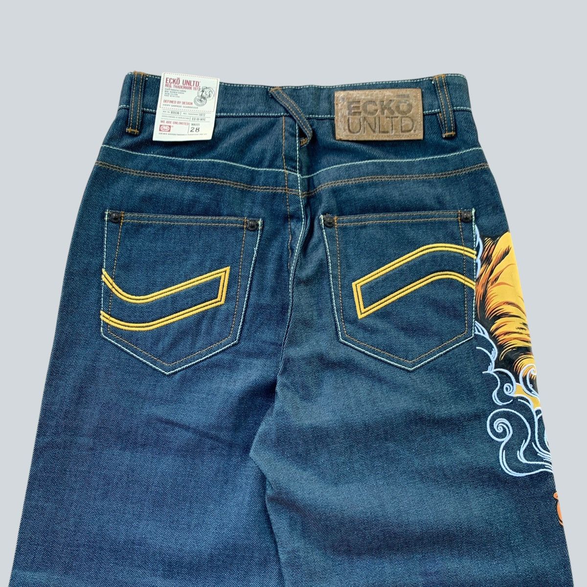 Ecko Unltd. Vintage 2000 Ecko Unltd. Rhino City Graffiti Print Baggy Fit Size US 28 / EU 44 - 4 Thumbnail
