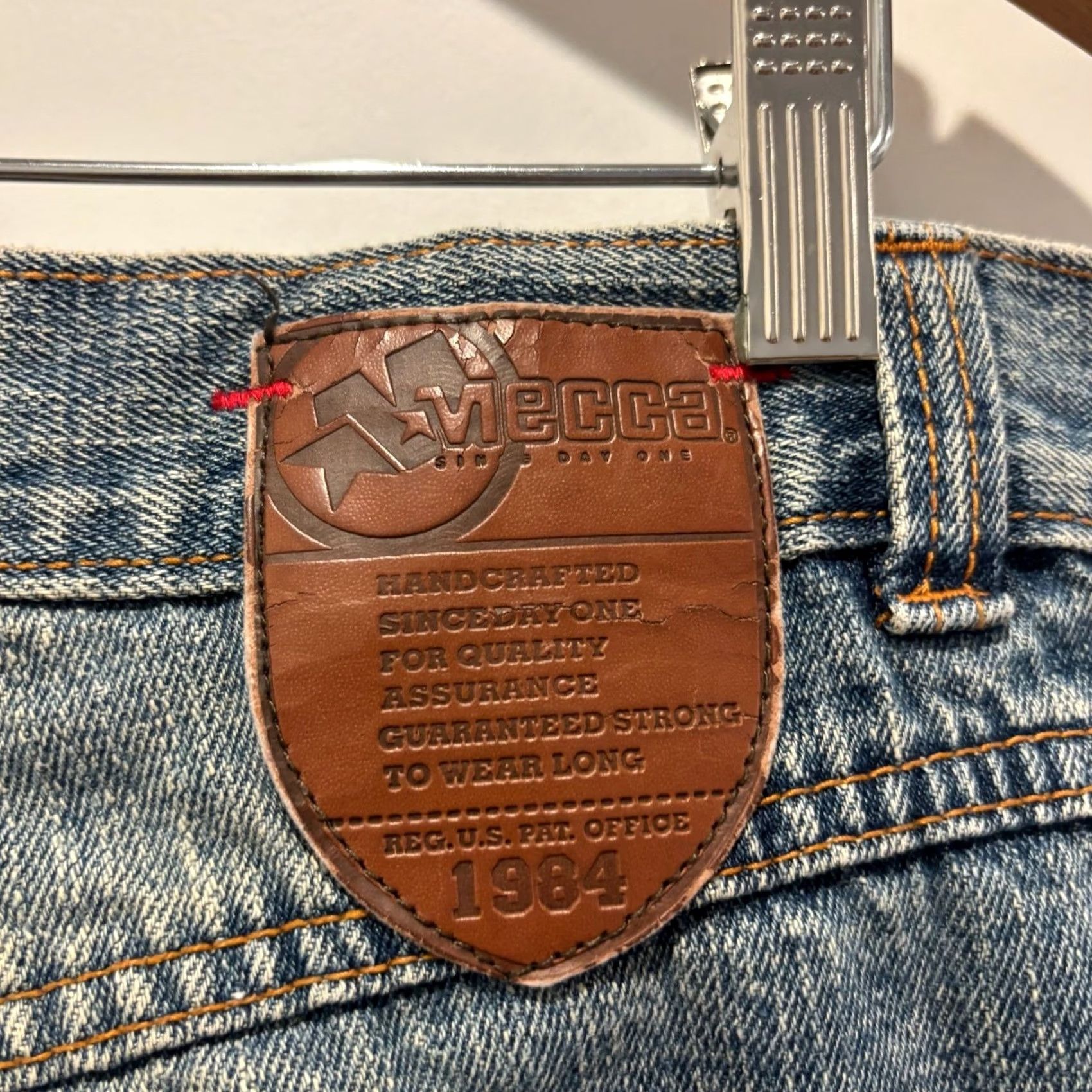 Vintage VINTAGE Mecca Jeans Denim Wide-Leg 40x32 Mens Hip Hop Baggy Blue 5-Pocket Relaxed Streetwear Style Size US 40 / EU 56 - 5 Thumbnail