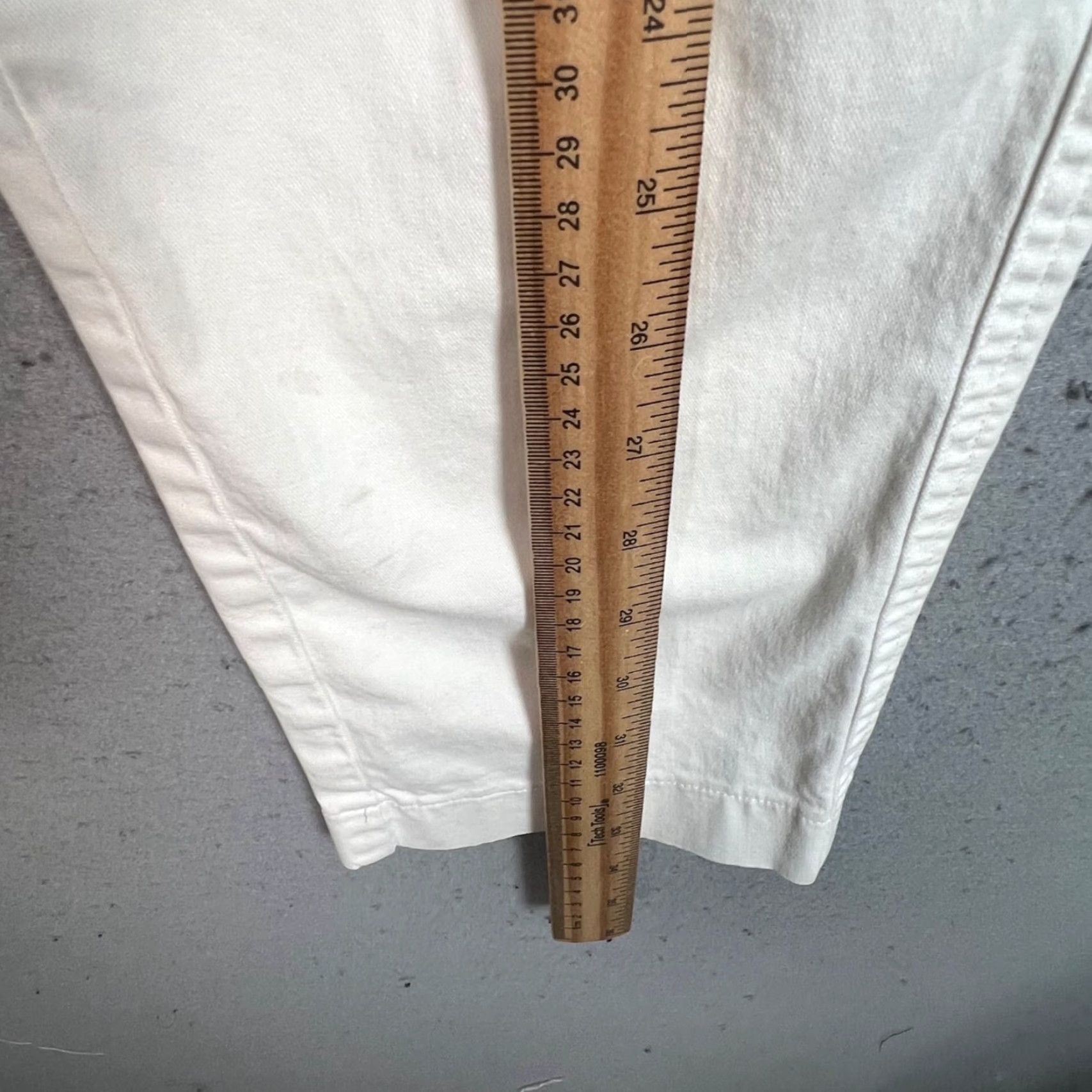 Vintage Babaton White High-Waisted Button-Fly Pants Womens 00 Cotton Blend Size 24" / US 00 / IT 34 - 6 Thumbnail